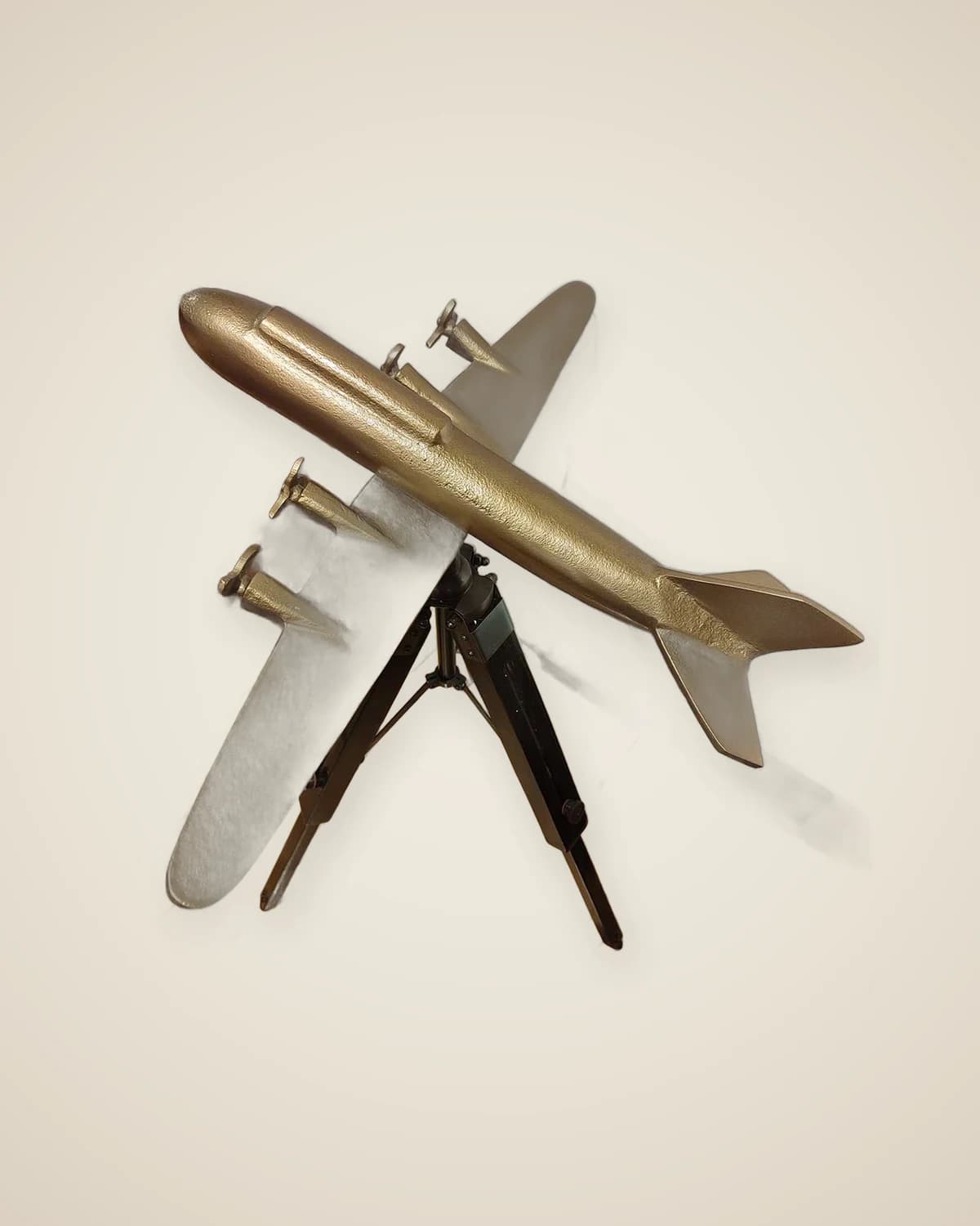 Аэро-декор, антикварное золотое украшение на штатив в виде самолета — TUTA — 5