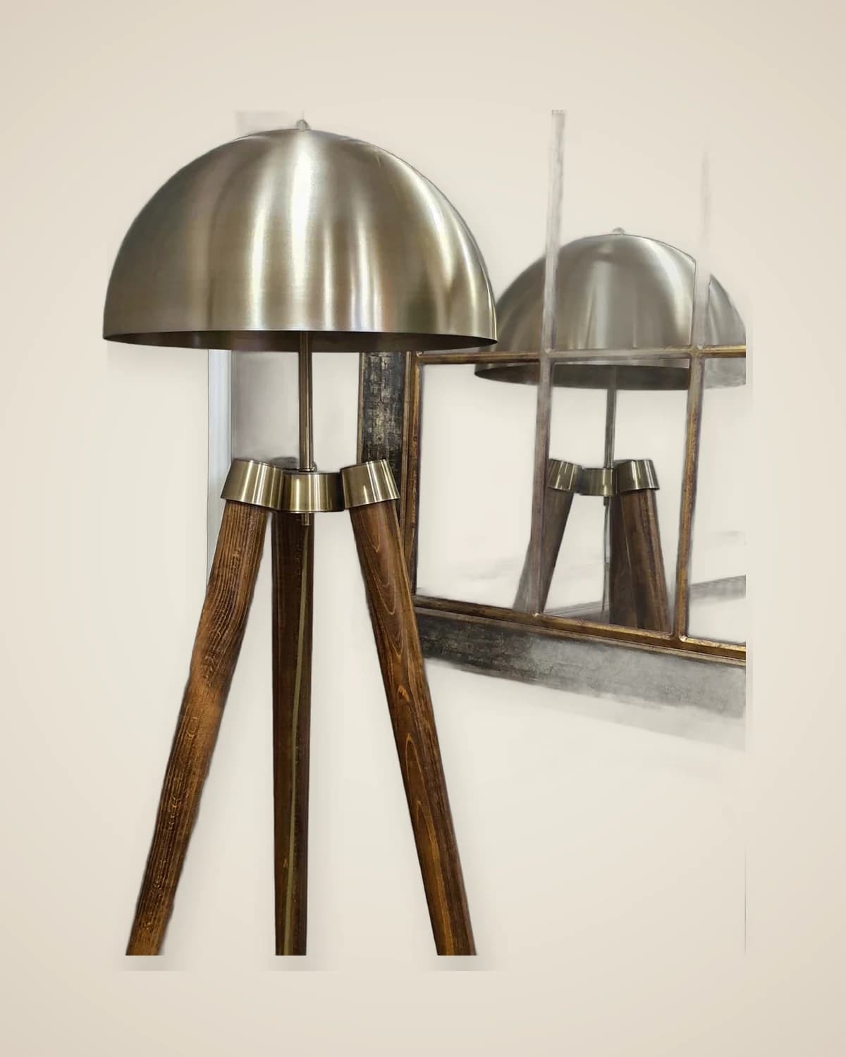 Albert Stativ-Pilz-Metall-Wohnzimmer-Design-Stehlampenmodell — TUTA — 3