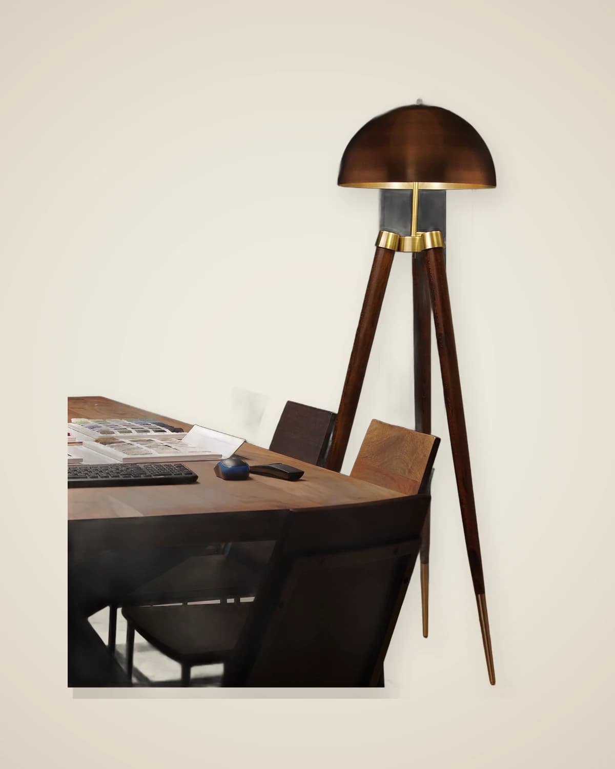 Albert Stativ-Pilz-Metall-Wohnzimmer-Design-Stehlampenmodell — TUTA — 5