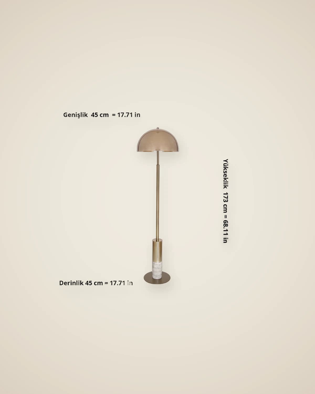 Alexander Design-Stehlampenmodell aus Marmor und Metall — TUTA — 4