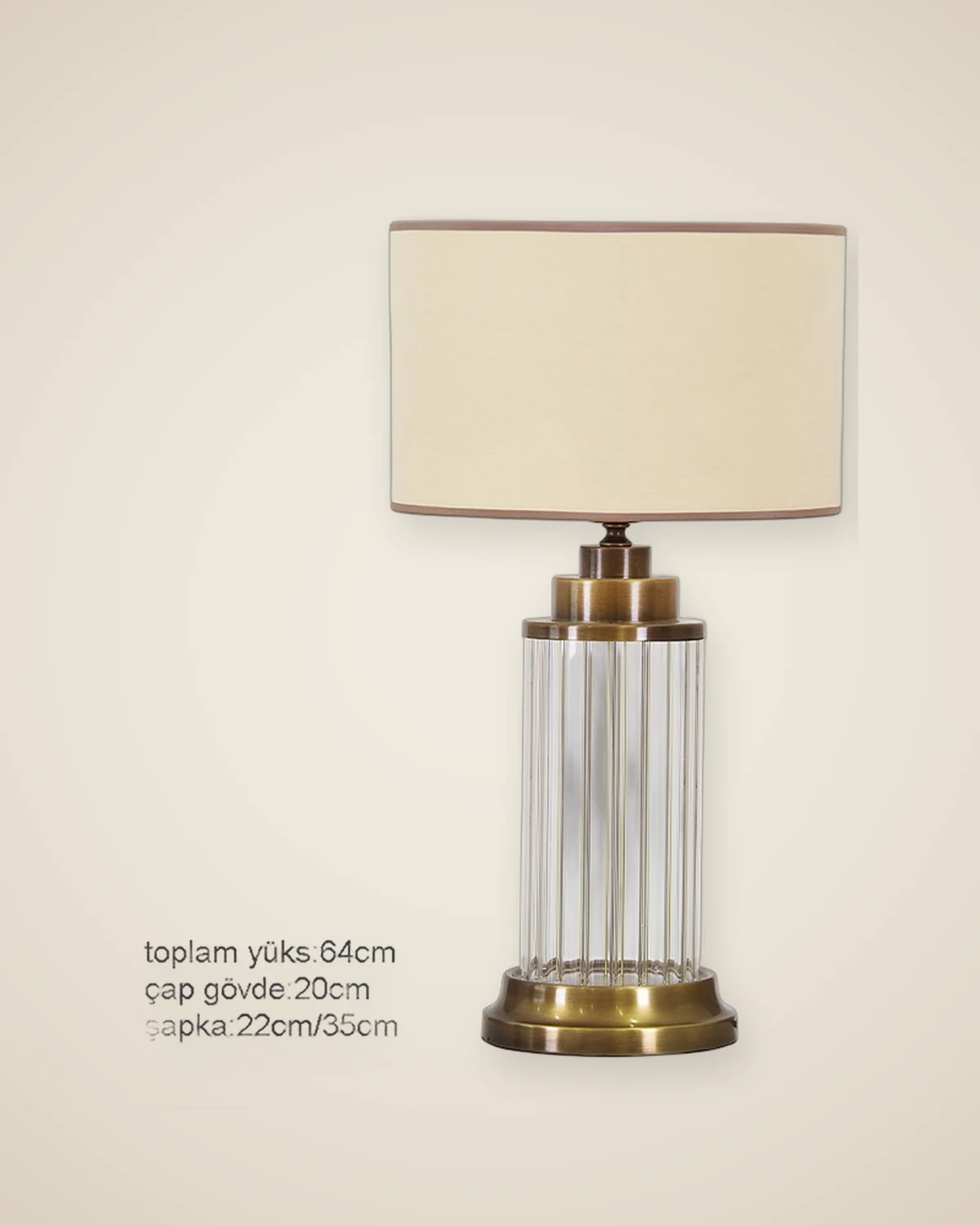 Übergroßer Lampenschirm aus antikgoldenem Metall und Glas — TUTA — 4