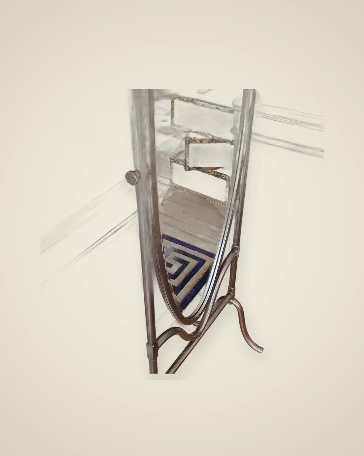 Антикварное декоративное зеркало с отражением — TUTA — 5