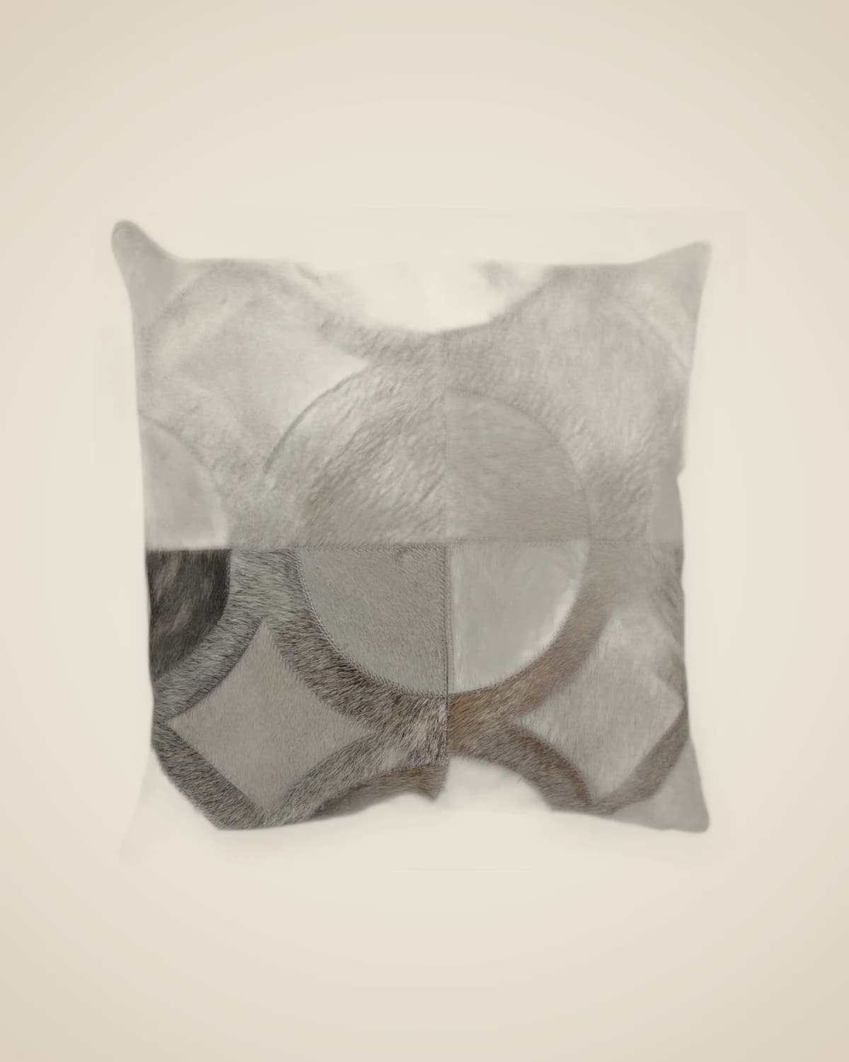 Arlo, gemustertes Patchwork-Wurfkissen aus Naturleder – mit Reißverschluss gefülltes, farbenfrohes Dekokissen (45 x 45 cm) — TUTA — 2