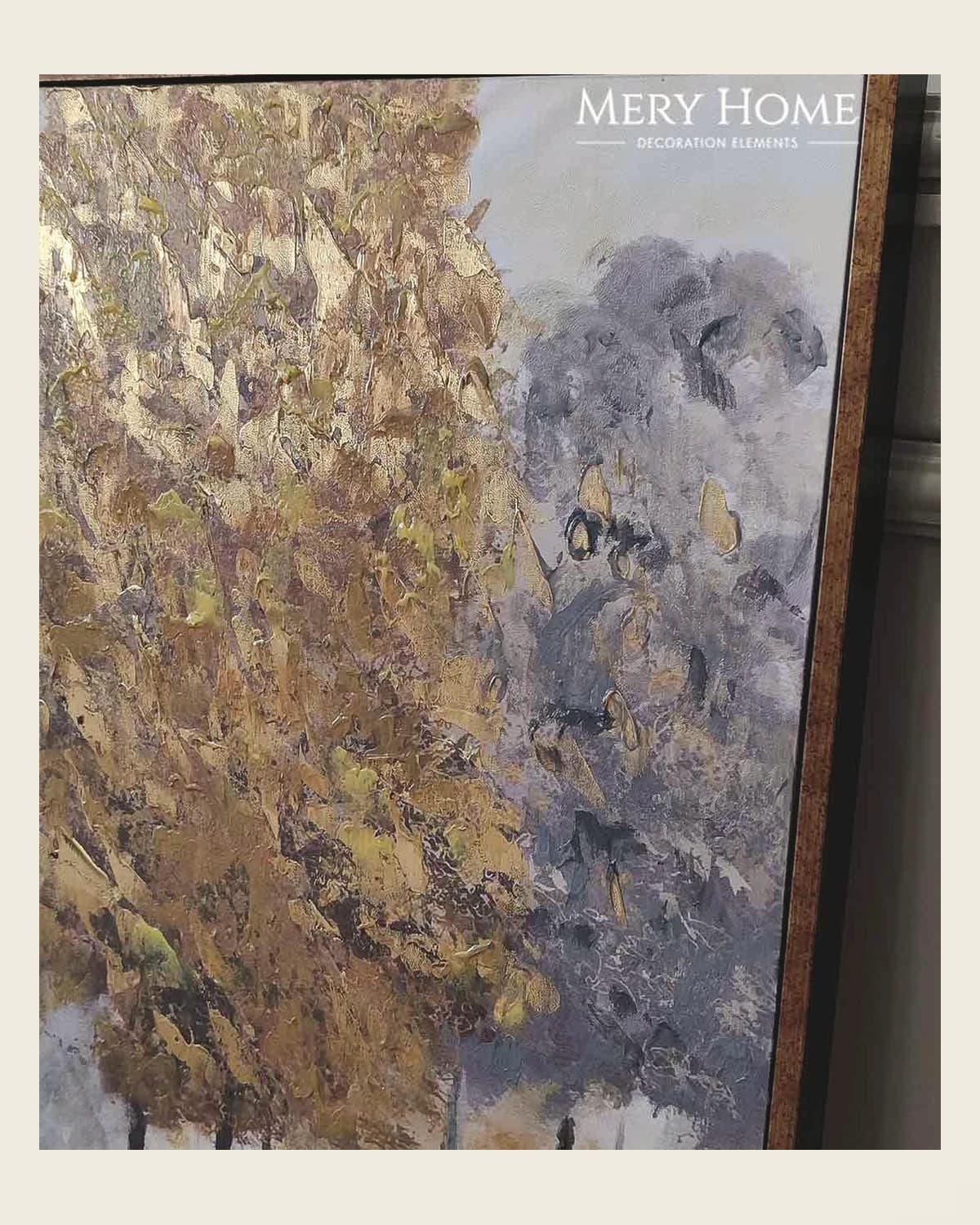 Herbstliches Ölgemälde, strukturiertes Baumgemälde mit Herbstmotiv, 93 cm x 93 cm — TUTA — 6