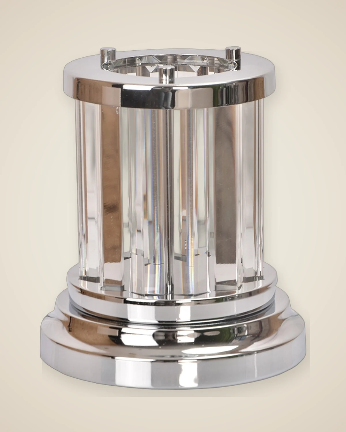 Beatrix Crystal Chrome Luxuriöser Kerzenhalter, große Größe — TUTA — 4