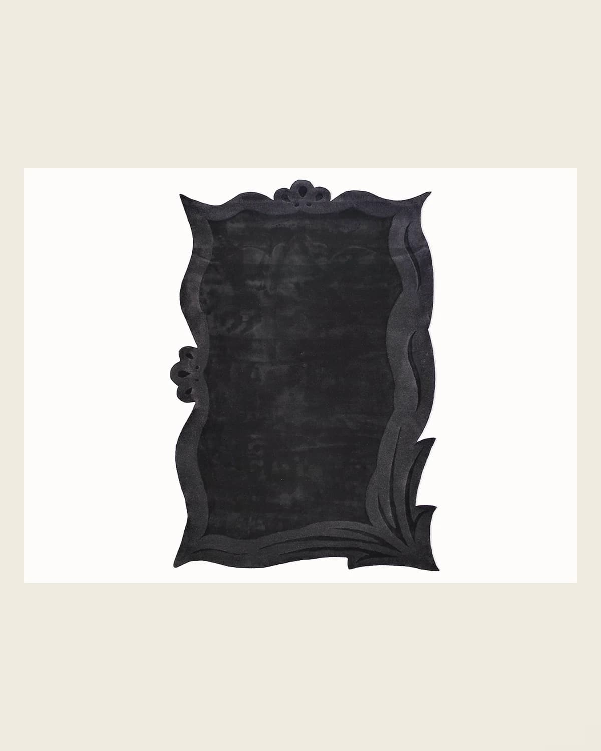 Black Wind Schwarzer Teppich aus Viskosewolle 200×300 — TUTA — 2