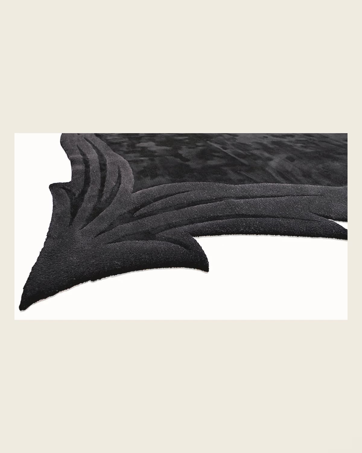 Black Wind Schwarzer Teppich aus Viskosewolle 200×300 — TUTA — 3