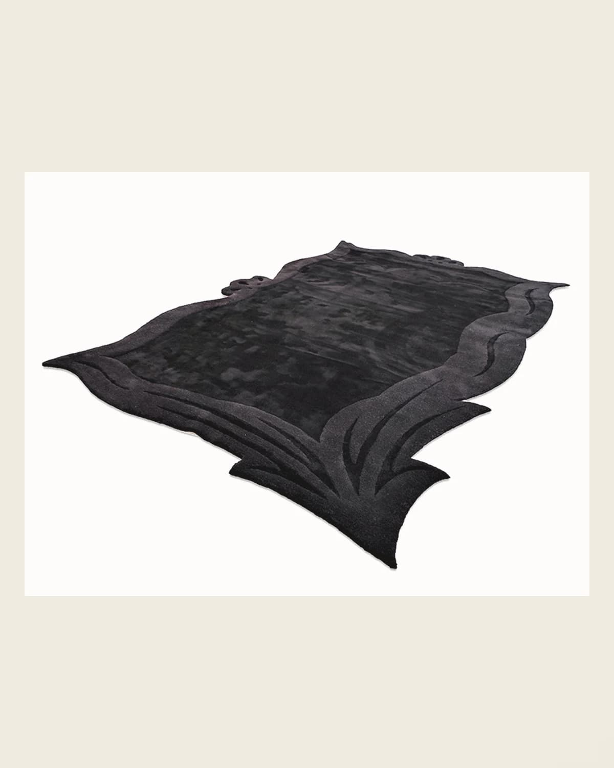 Black Wind Schwarzer Teppich aus Viskosewolle 200×300 — TUTA — 4