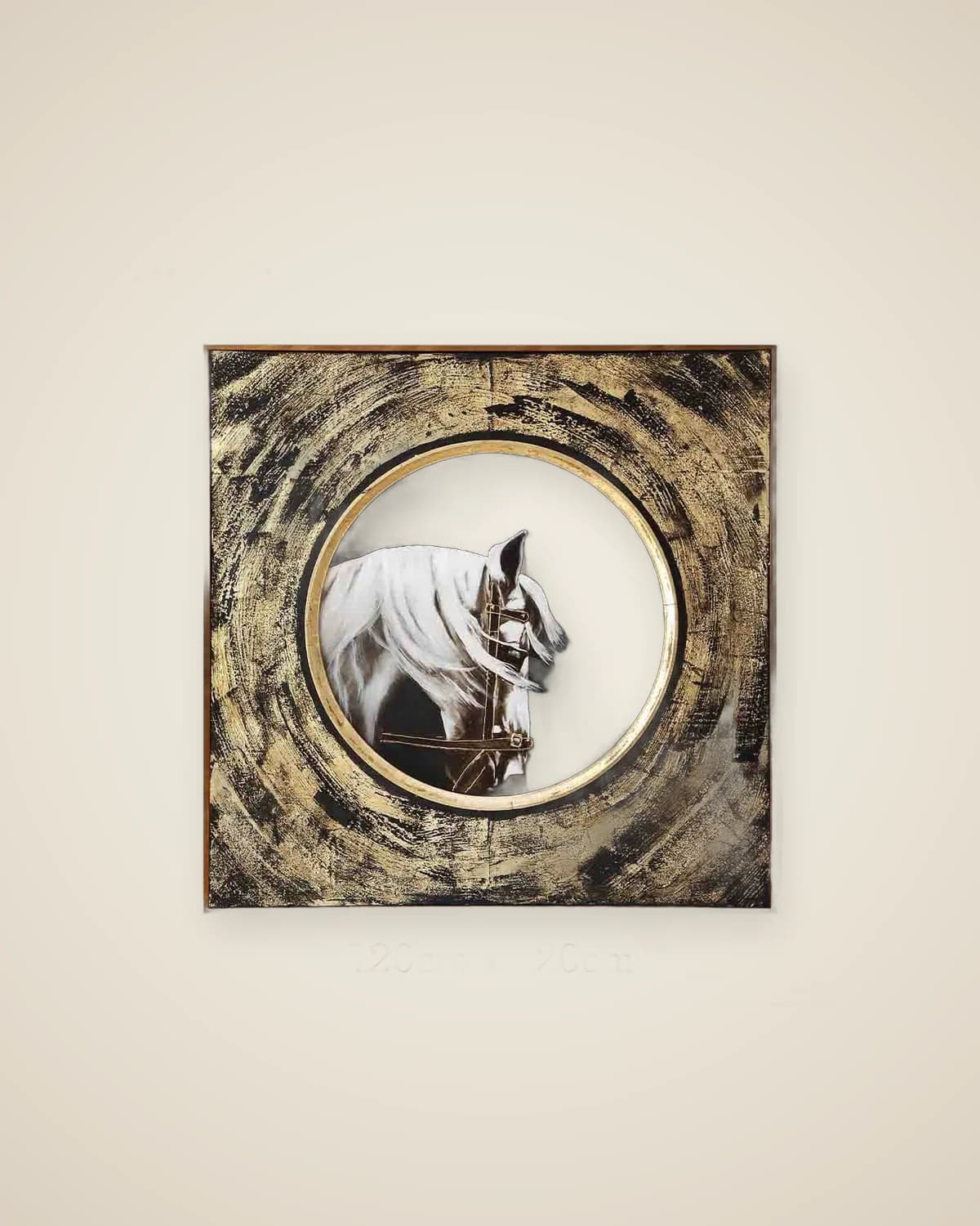 Boldy Ölfarbe mit strukturiertem Pferdemotiv, dekoratives modernes Gemälde, Pferdegemälde — TUTA — 4