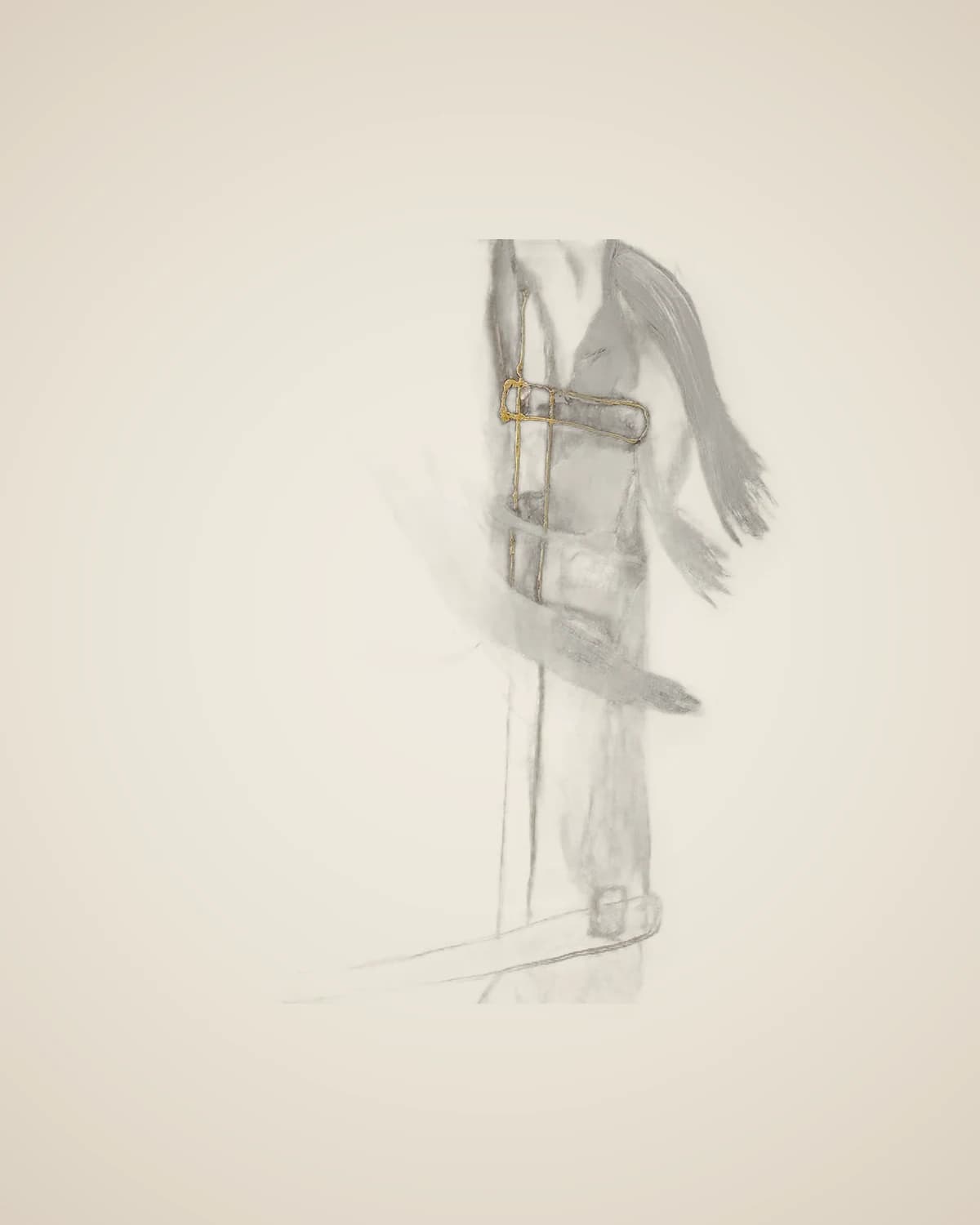 Boldy Ölfarbe mit strukturiertem Pferdemotiv, dekoratives modernes Gemälde, Pferdegemälde — TUTA — 6