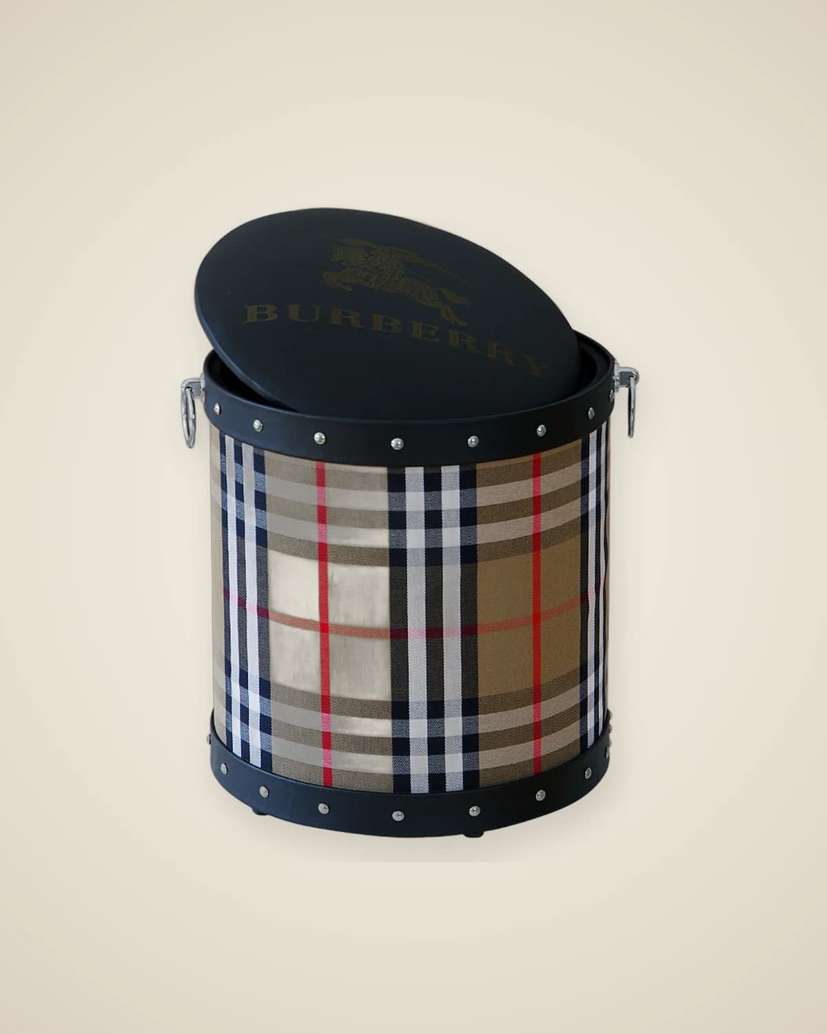 кожаный пуф на груди с клетчатым рисунком Burberry — TUTA — 2