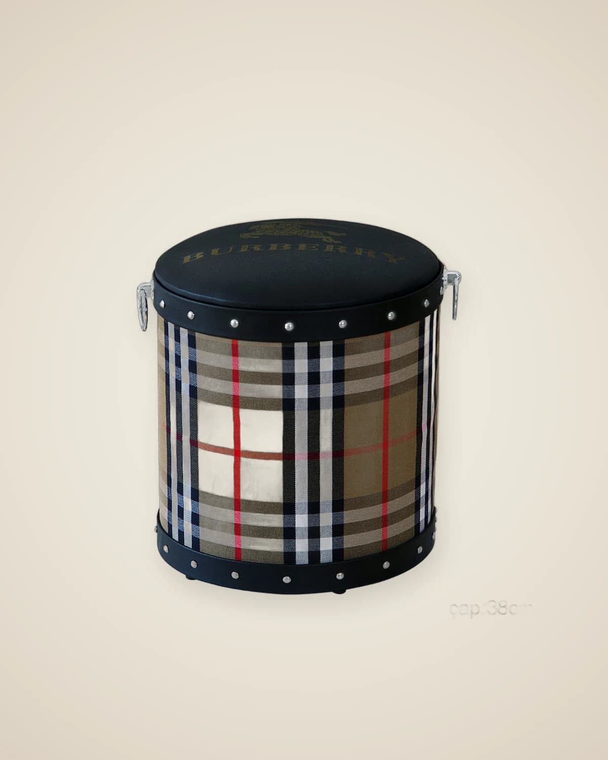 кожаный пуф на груди с клетчатым рисунком Burberry — TUTA — 3