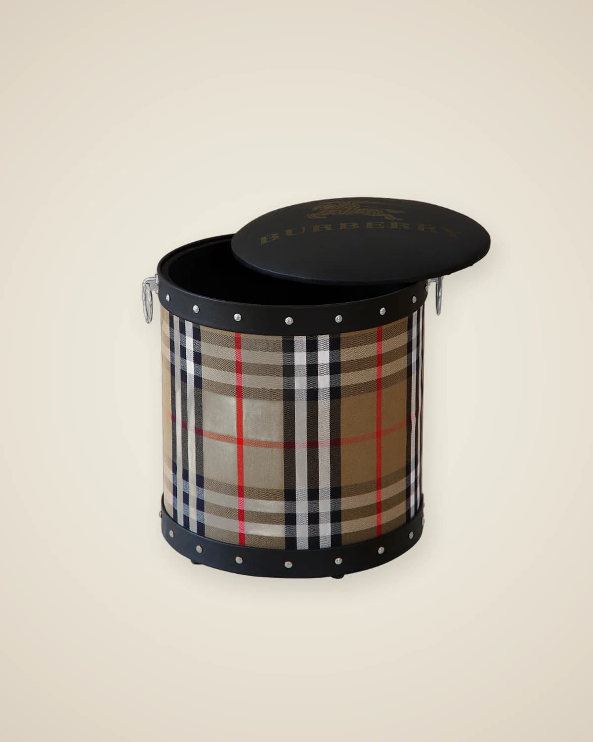 кожаный пуф на груди с клетчатым рисунком Burberry — TUTA — 5