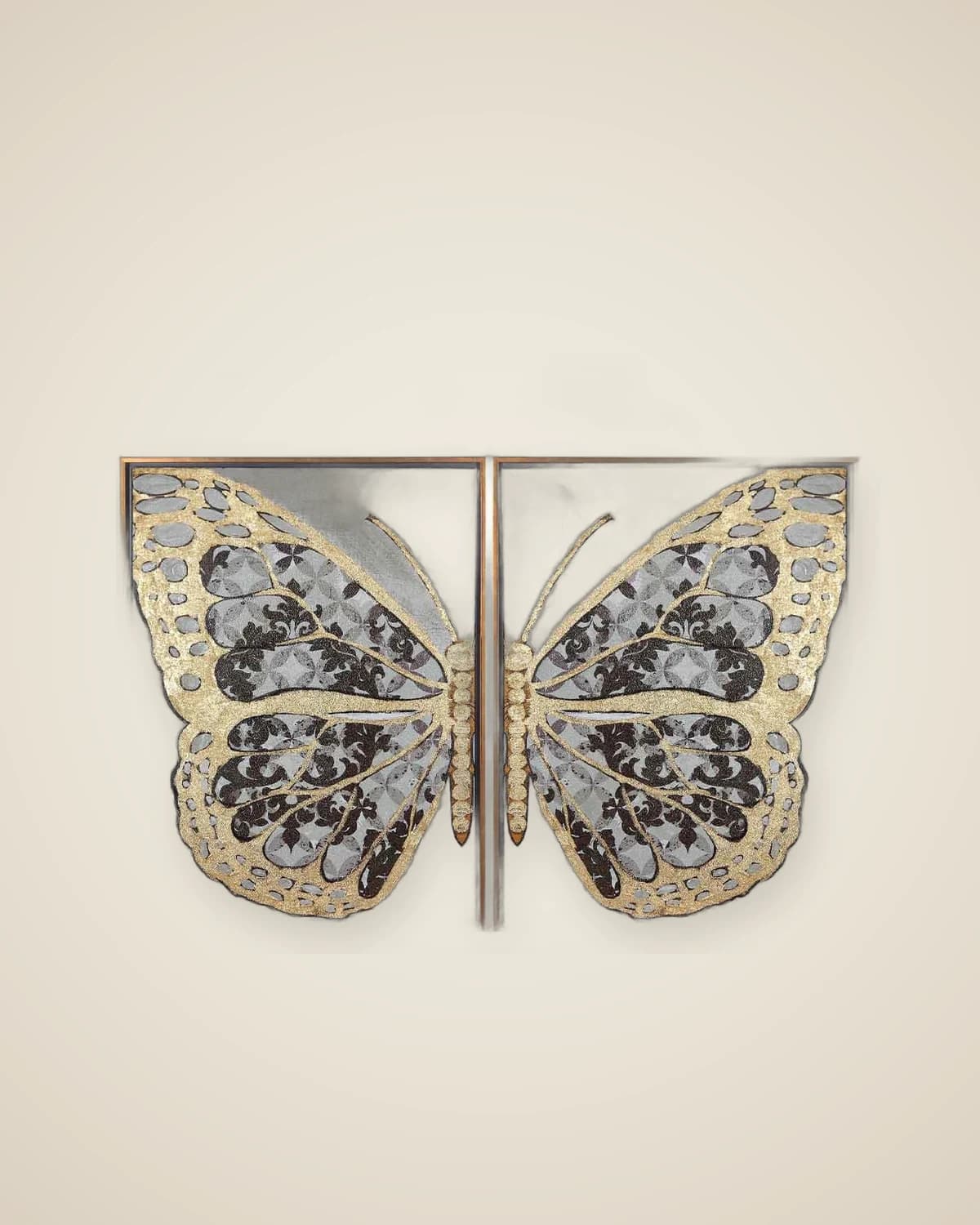 Modernes und dekoratives Gemäldemodell mit Schmetterlingsmotiv — TUTA — 2