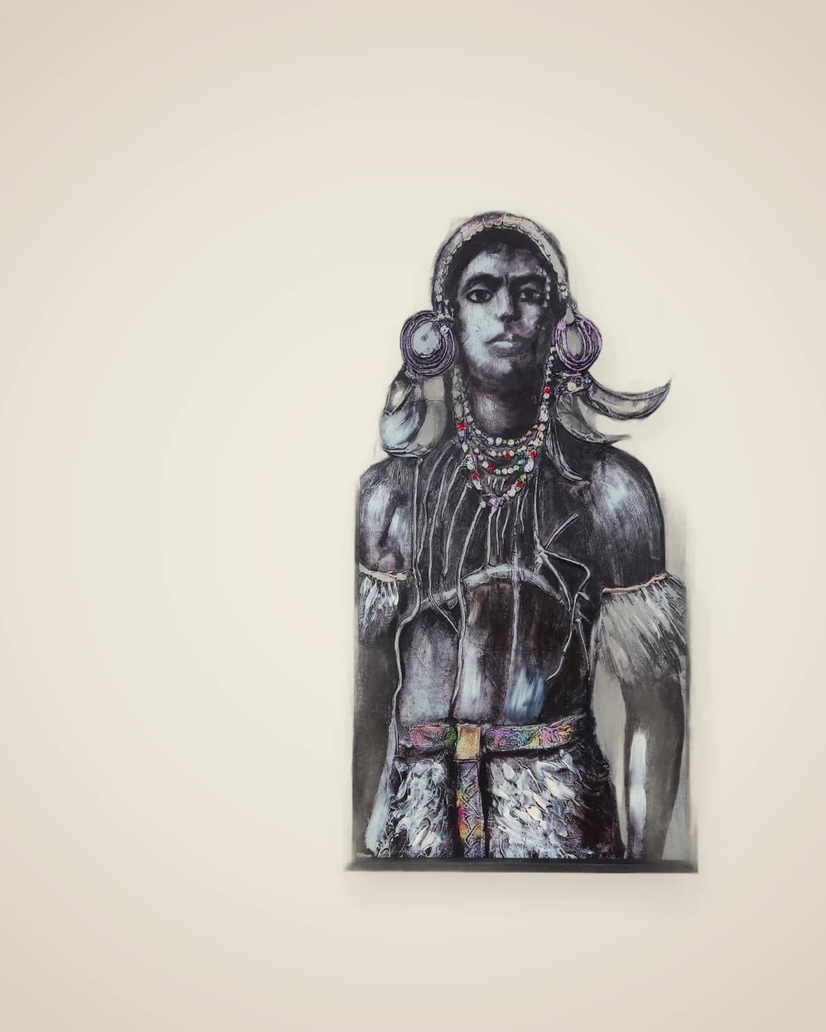 Dekoratives Wandgemälde-Set mit Cherokee-Frau, Mann, Indianermotiv — TUTA — 4