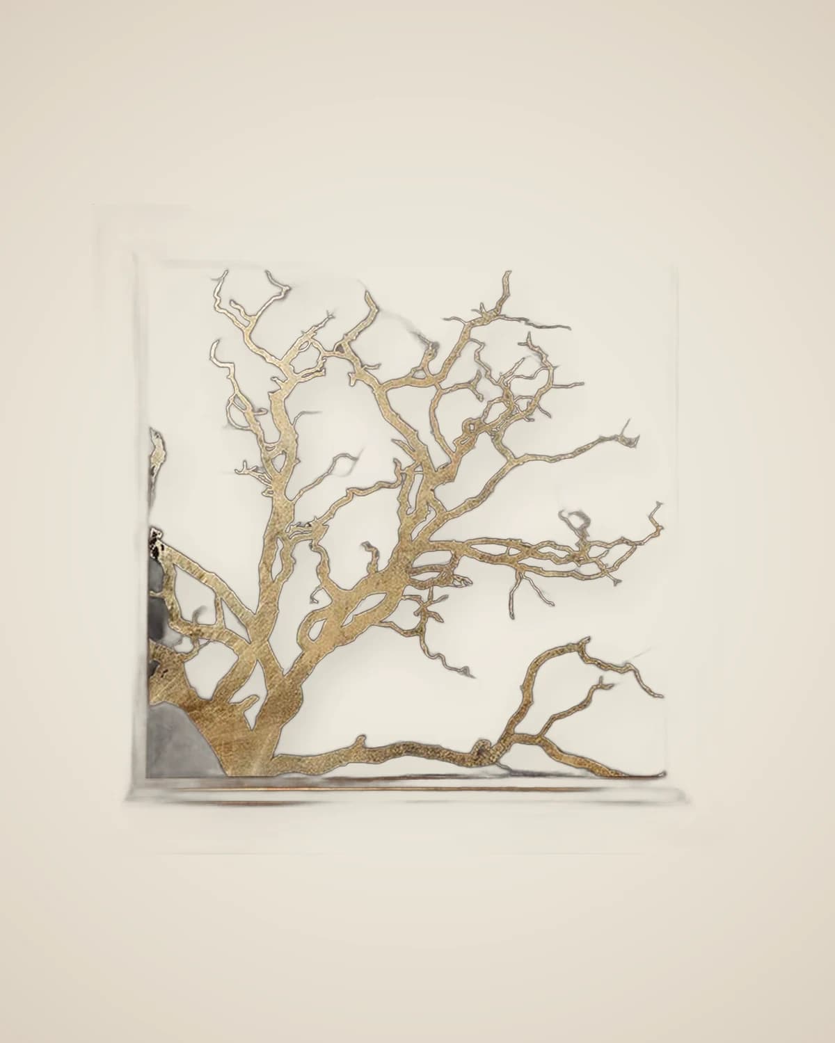 Chi dekoratives Goldgemälde mit Baummotiv, 87 x 87 cm — TUTA — 2