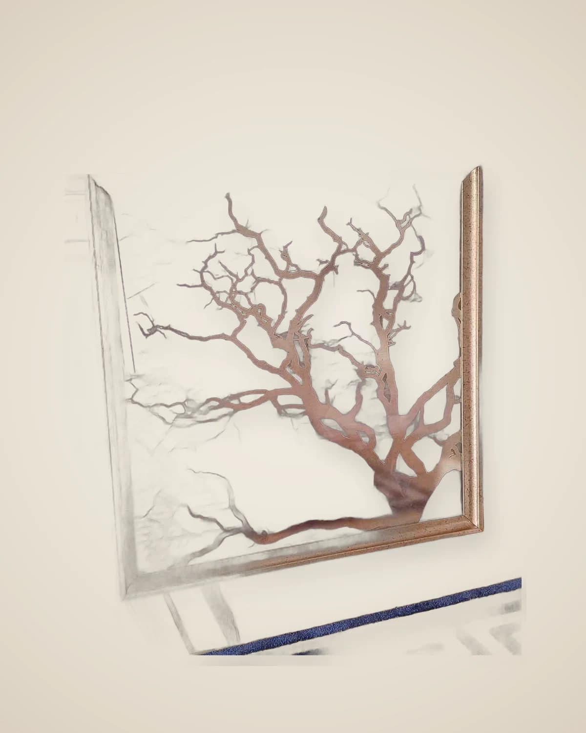 Chi dekoratives Goldgemälde mit Baummotiv, 87 x 87 cm — TUTA — 3