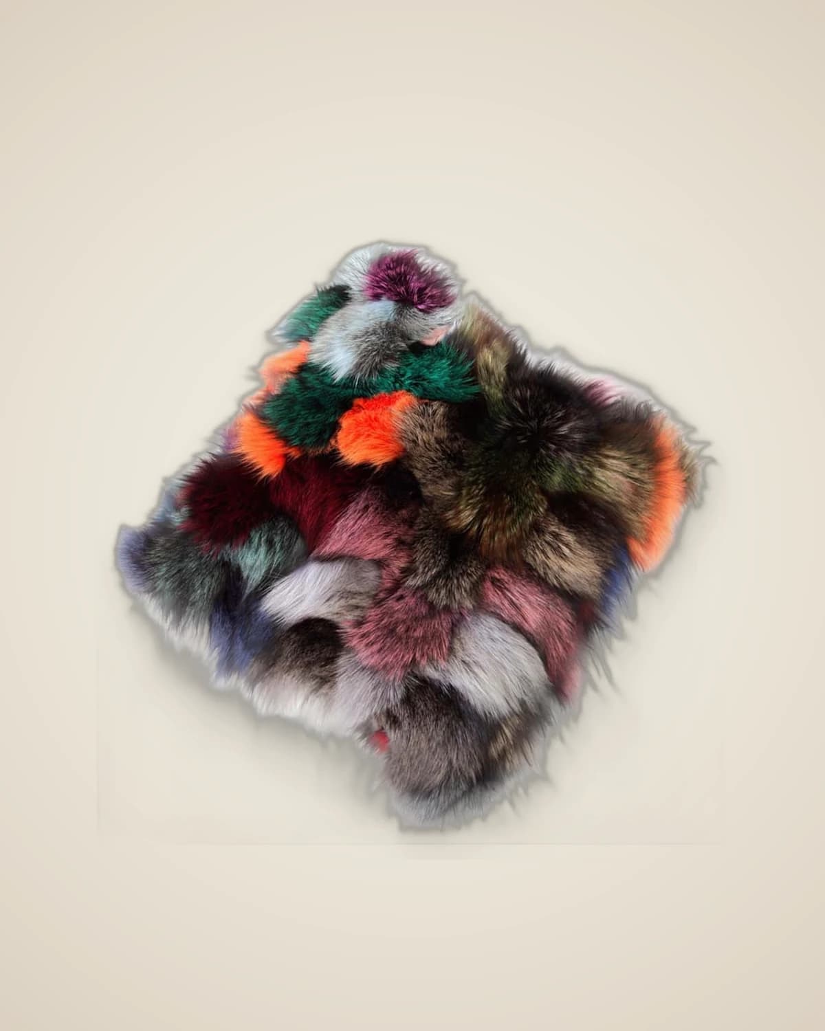 Colorful Original Decorative Fur Throw Pillow — TUTA — 2