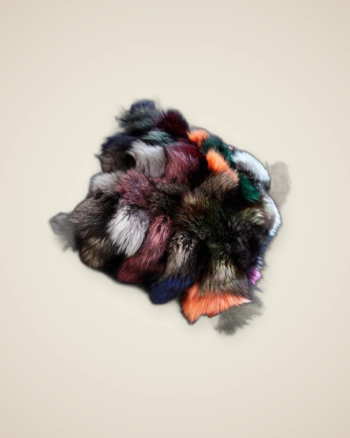 Colorful Original Decorative Fur Throw Pillow — TUTA — 3