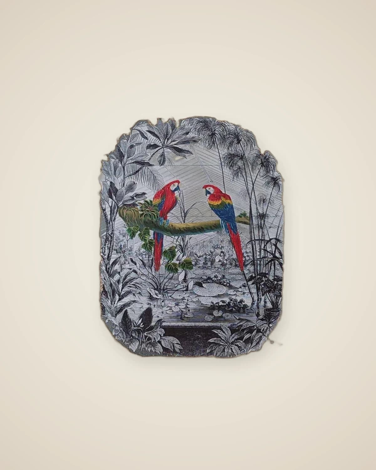 Dekoratives, modernes Ölgemälde mit Dschungelmotiv, strukturiertes Gemäldemodell — TUTA — 2