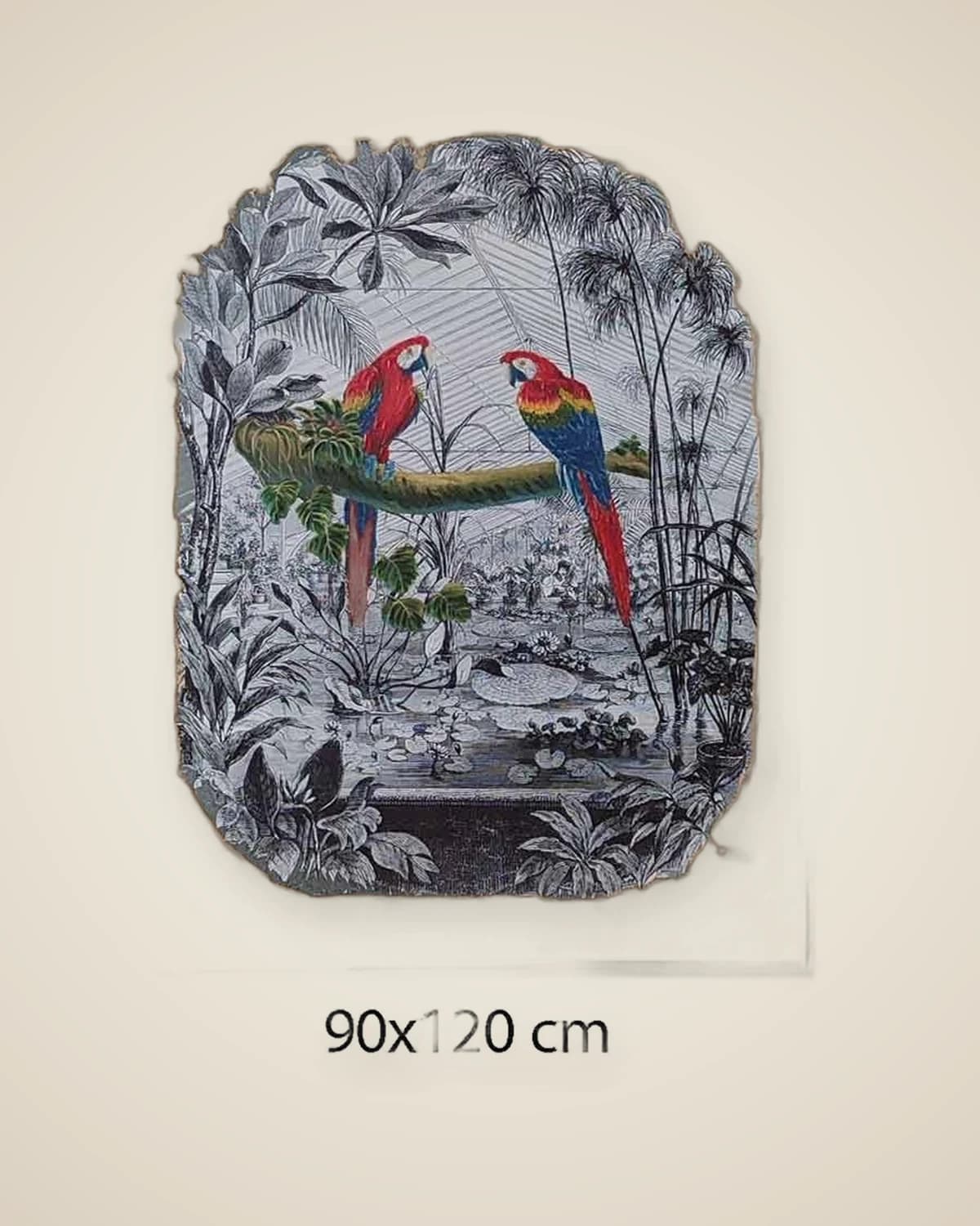 Dekoratives, modernes Ölgemälde mit Dschungelmotiv, strukturiertes Gemäldemodell — TUTA — 4