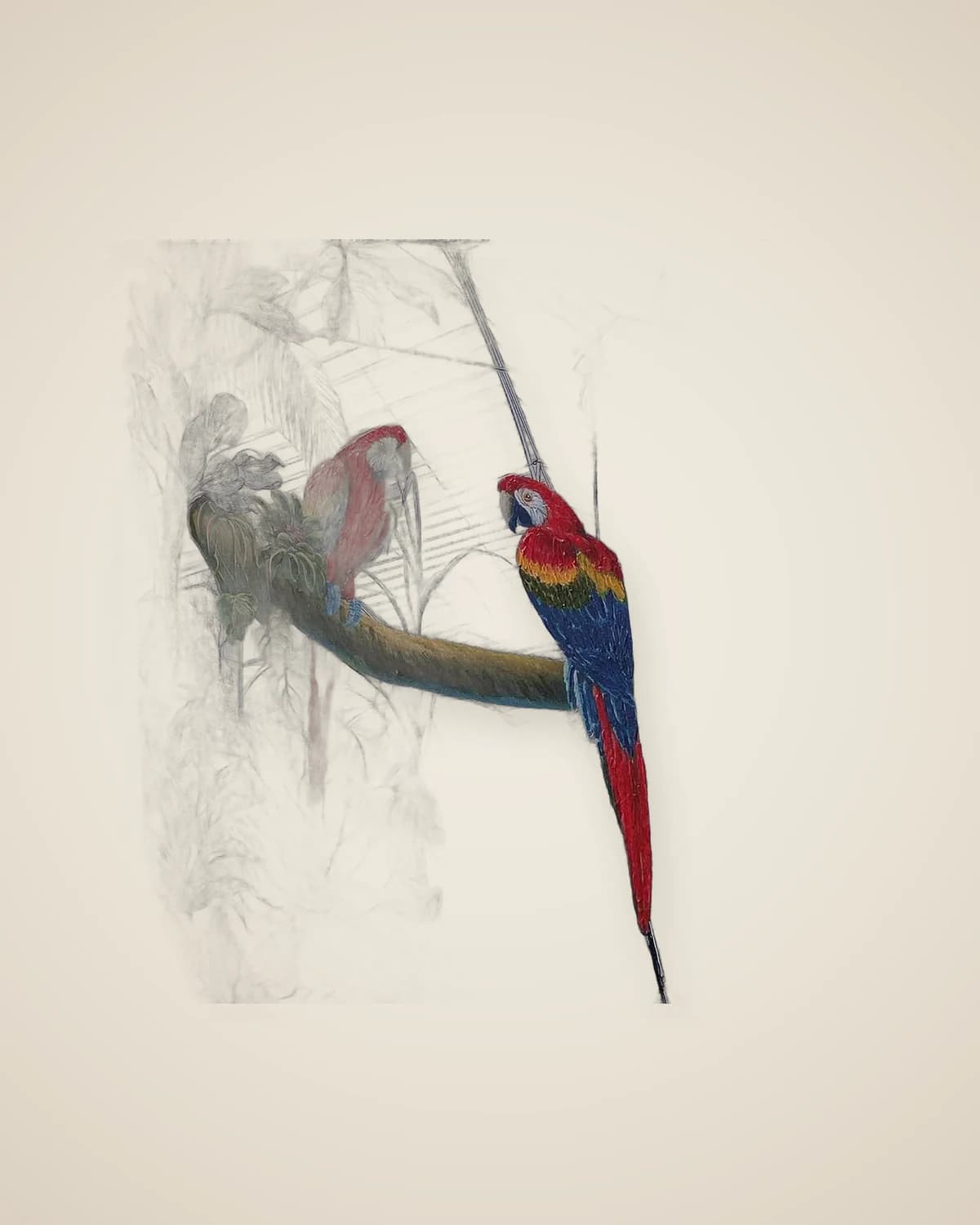 Dekoratives, modernes Ölgemälde mit Dschungelmotiv, strukturiertes Gemäldemodell — TUTA — 6