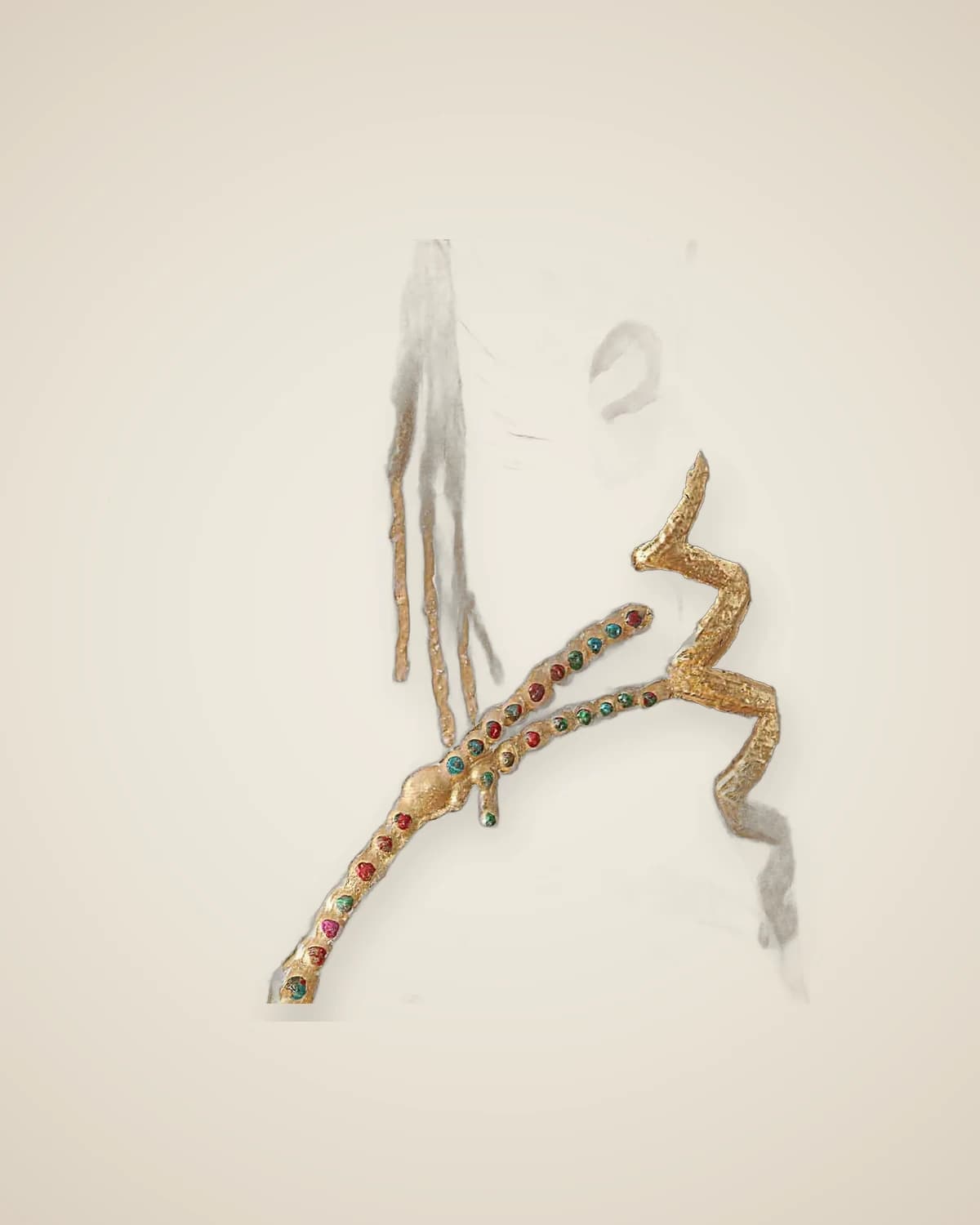 Dekoratives modernes Gemäldeset Frau mit blauer und roter Schrift — TUTA — 5