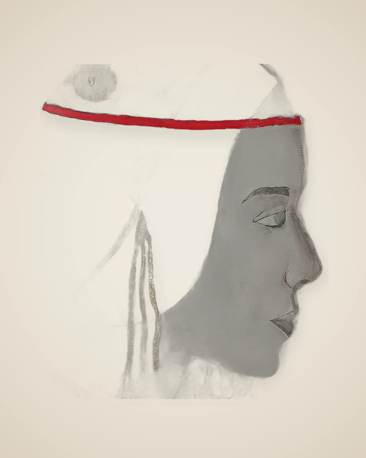 Dekorative moderne Malerei Frau mit blauer Schrift | TUTA Heimdekoration — TUTA — 6