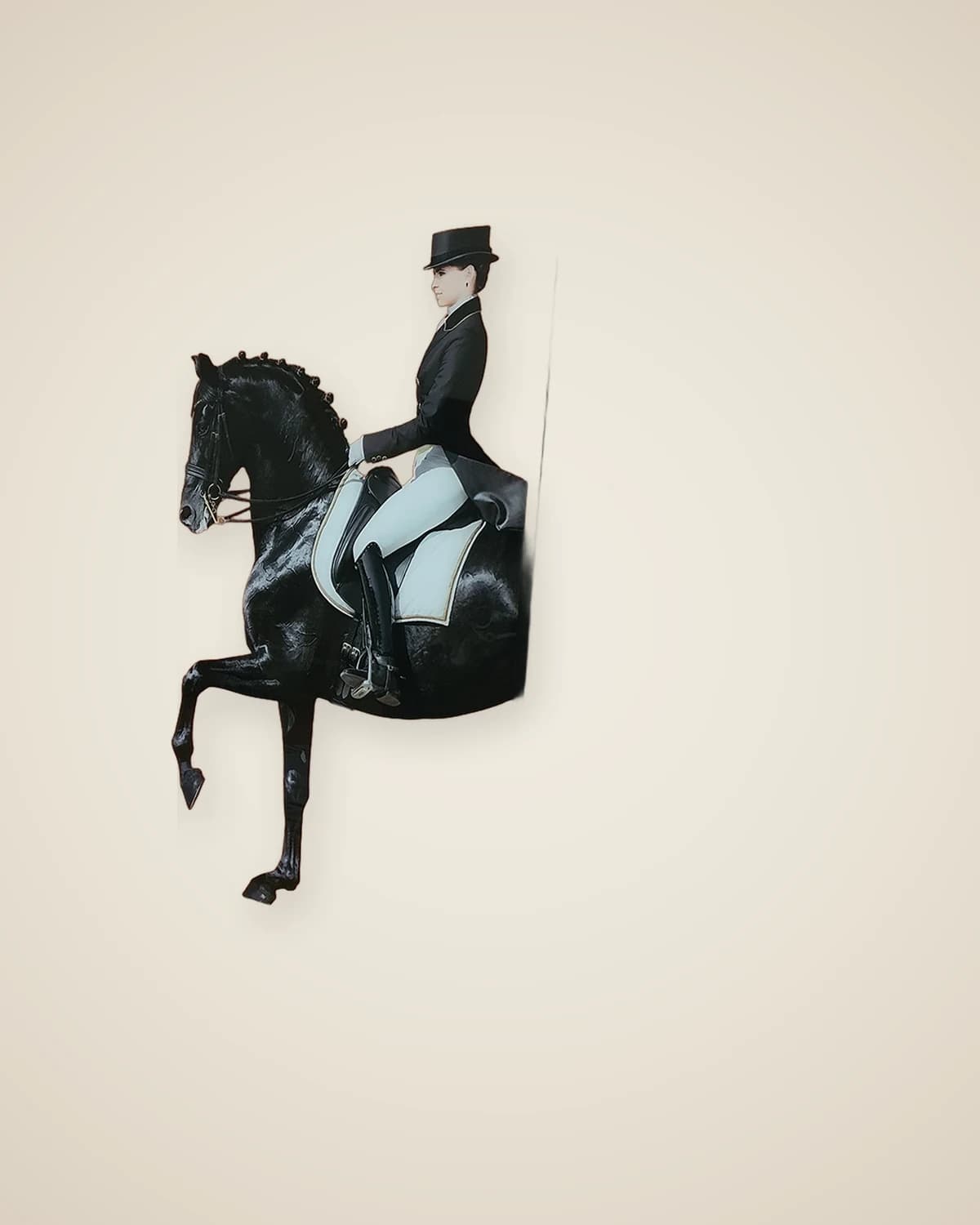 Dekoratives Gemälde Reiter Modernes dekoratives Pferdegemälde Modell — TUTA — 3