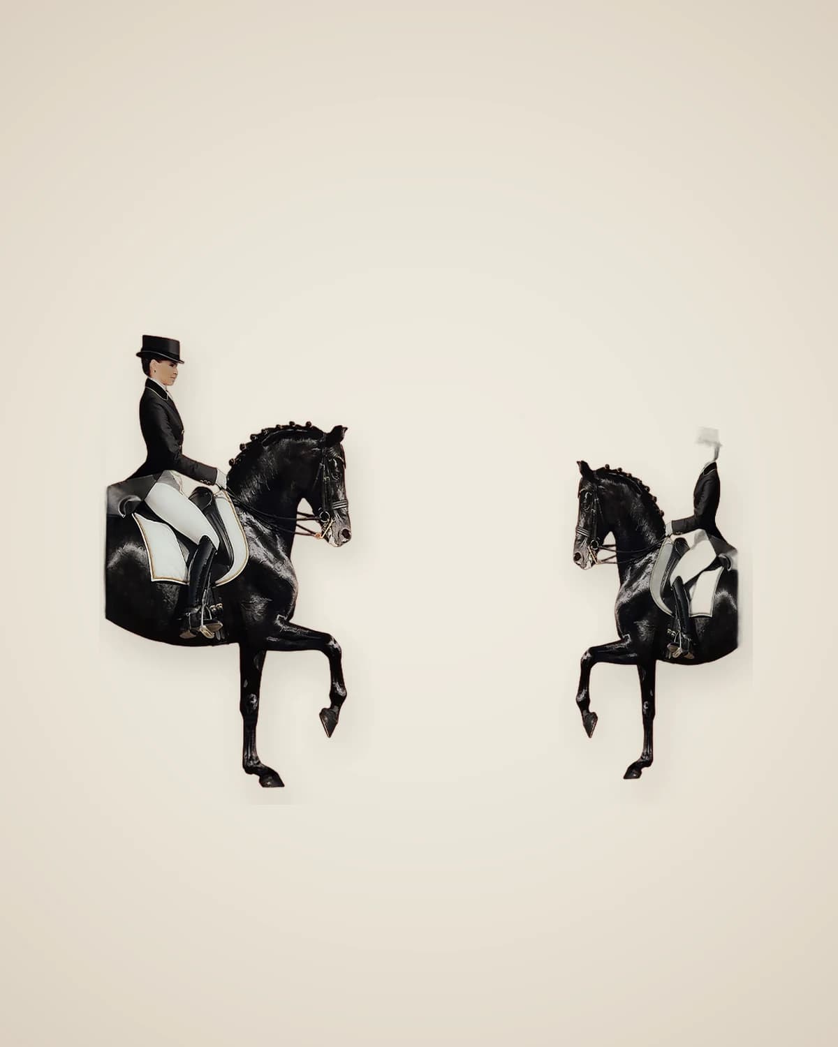 Dekoratives Gemälde Reiter Modernes dekoratives Pferdegemälde Modell — TUTA — 5