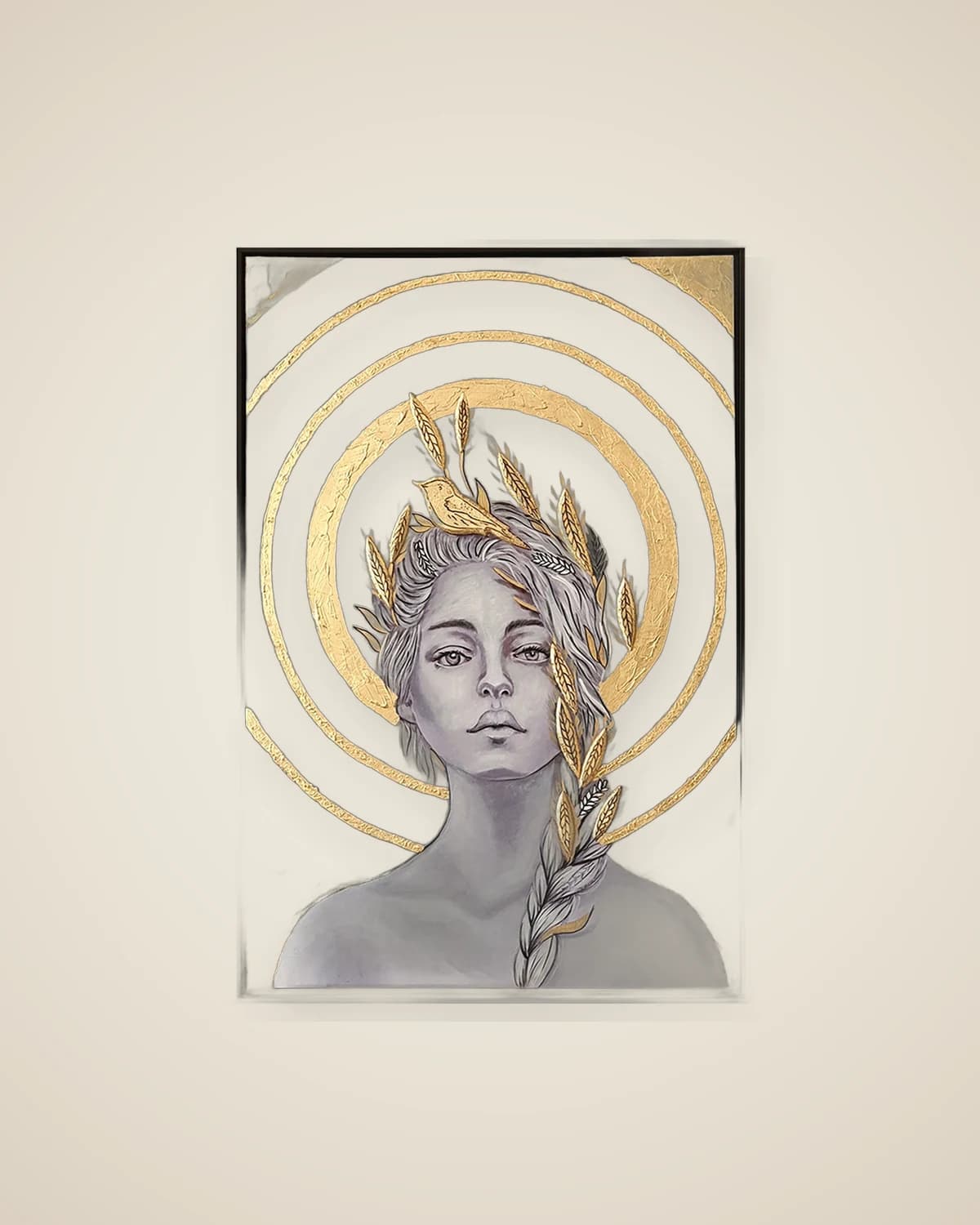 Dekorative Malerei mit Jungfrau-Motiv, Ölfarbe, strukturiert | TUTA — TUTA — 2