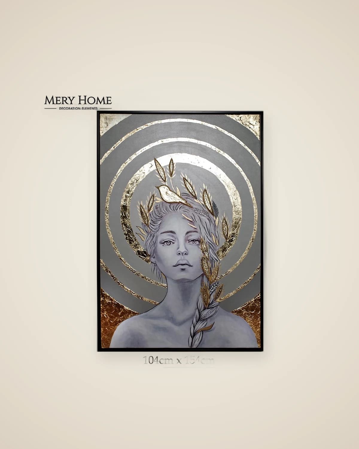 Dekorative Malerei mit Jungfrau-Motiv, Ölfarbe, strukturiert | TUTA — TUTA — 3