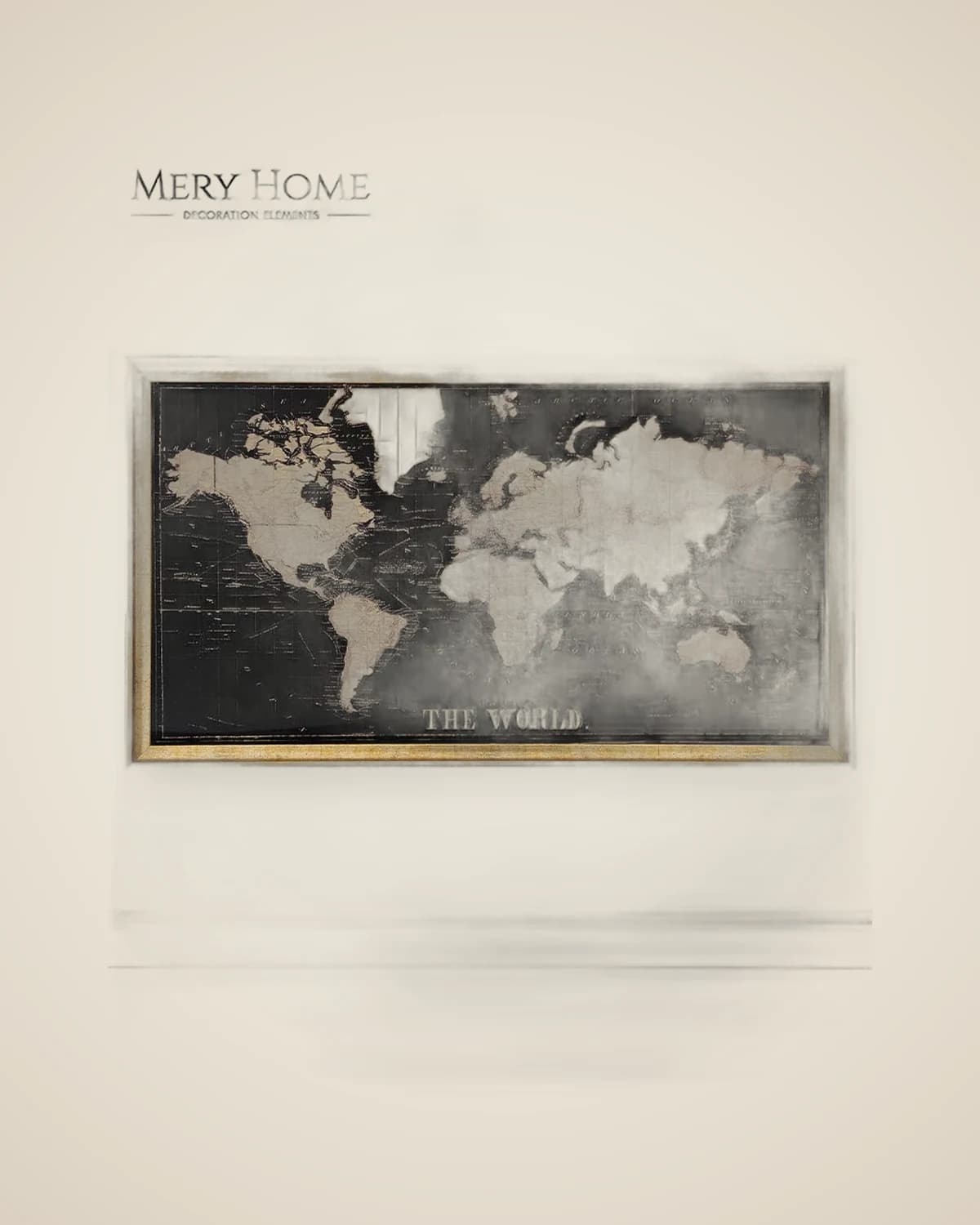 Dekorativer Tisch für das Wohnzimmer mit Weltkartenmotiv — TUTA — 3