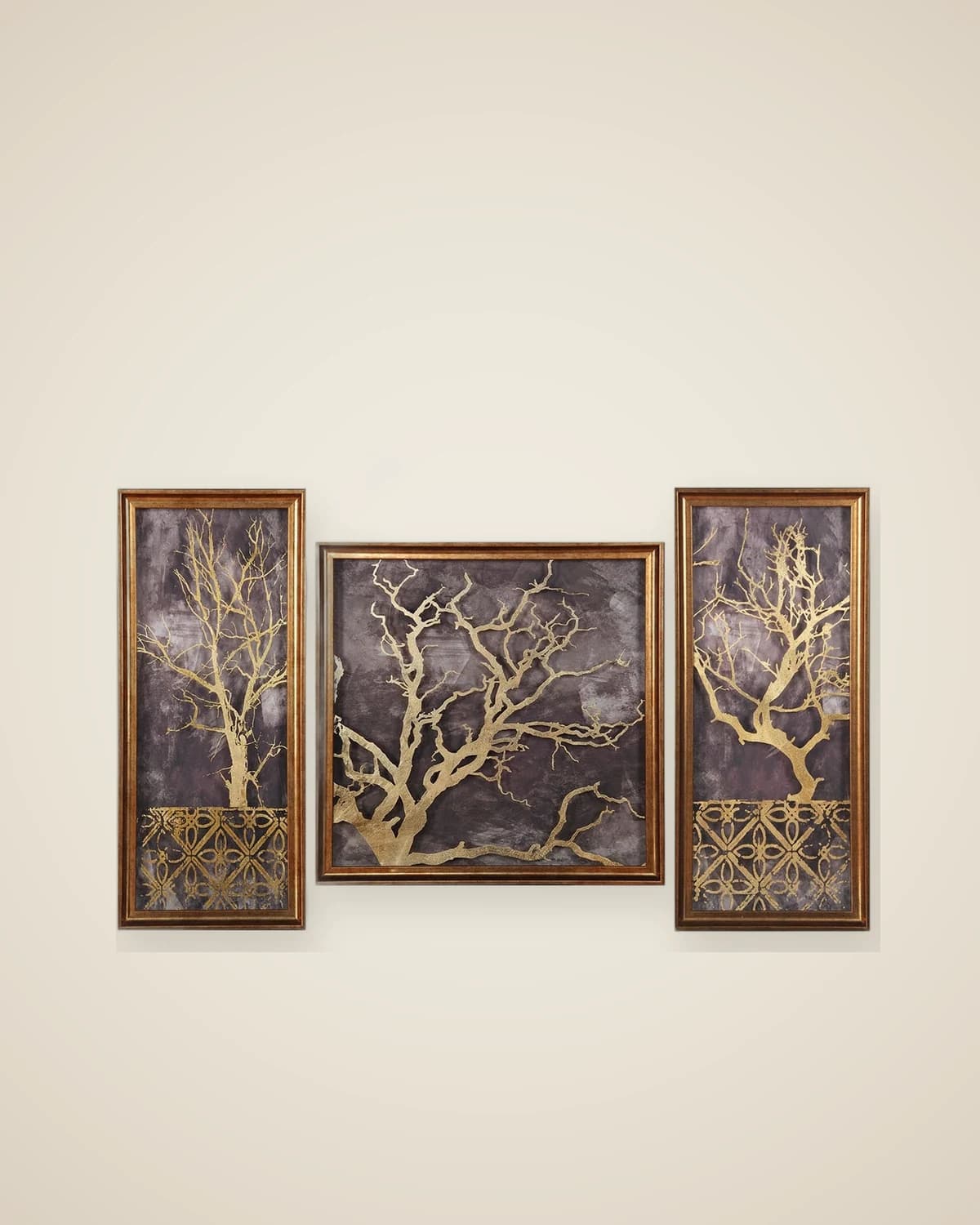 Dekoratives 3-teiliges Gemäldemodell mit Baummotiv für das Wohnzimmer — TUTA — 2