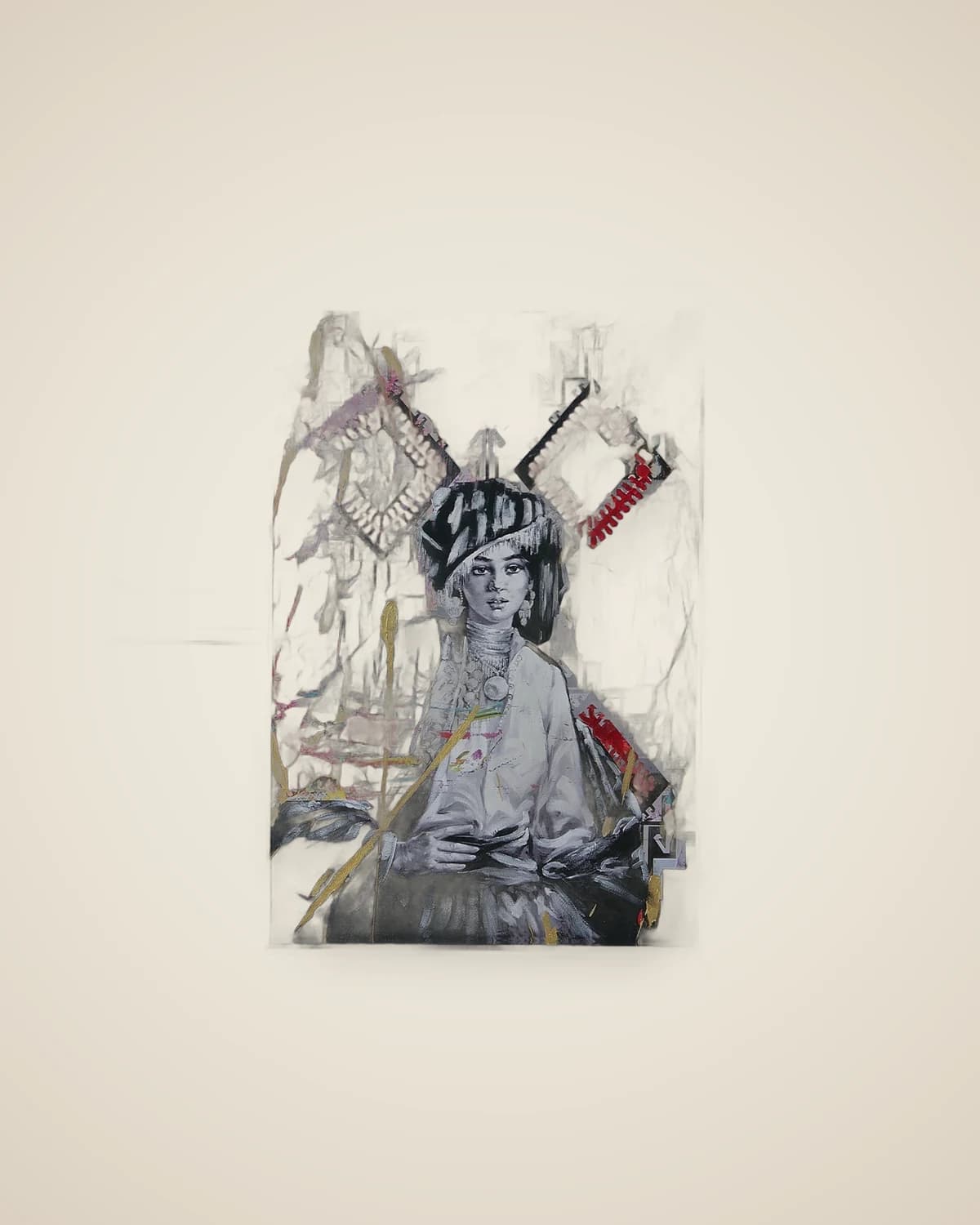 Diamant-Ölfarbe, strukturiertes dekoratives Wohnzimmergemälde — TUTA — 3