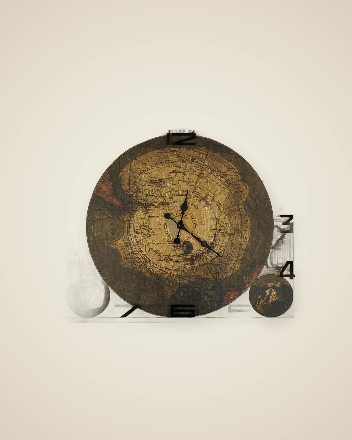 Diego dekoratives und modernes Kartenuhr-Tischmodell — TUTA — 2