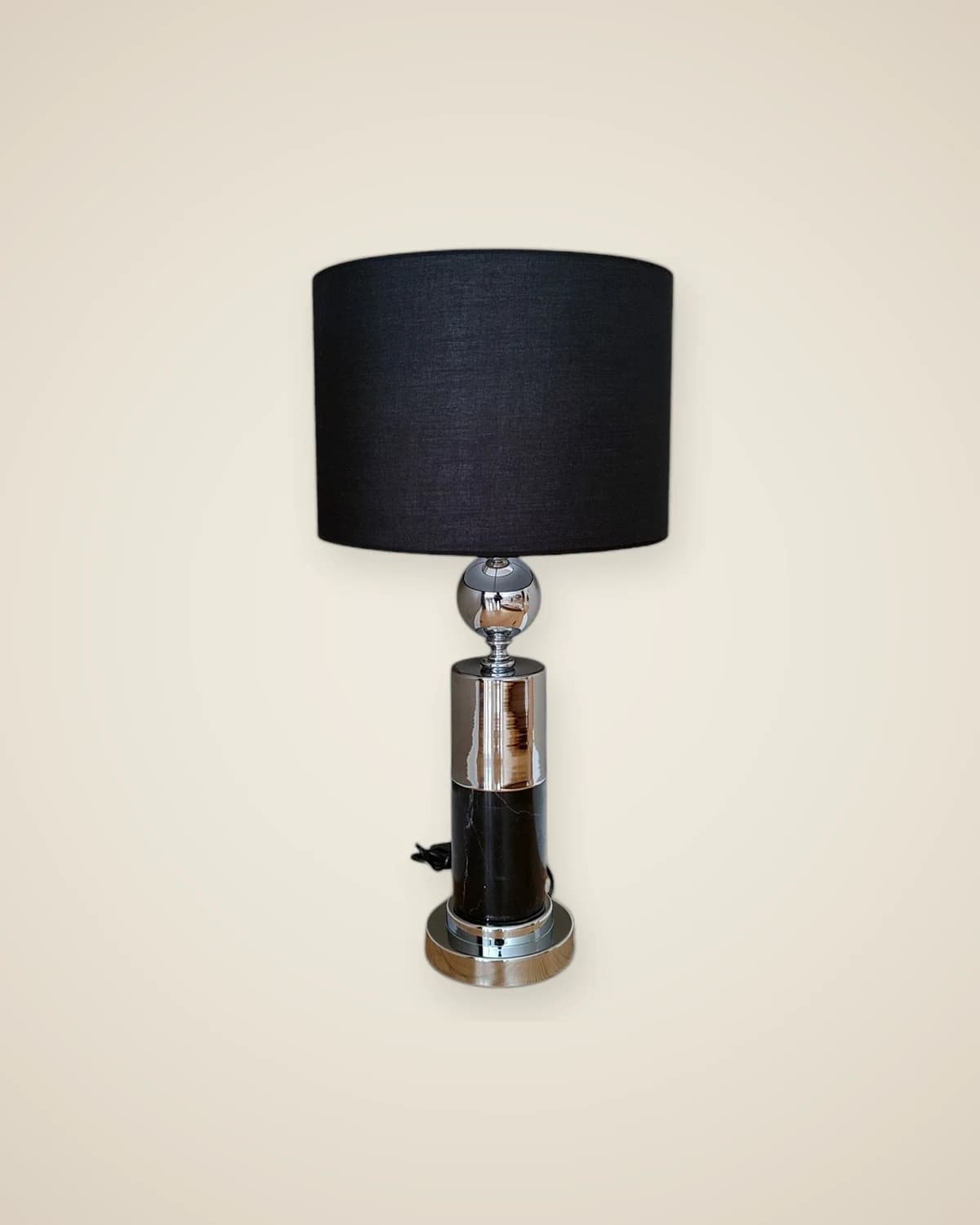 Elite-Schlafzimmerlampenschirm aus schwarzem Marmor und Chrom – modern und stilvoll | TUTA — TUTA — 2