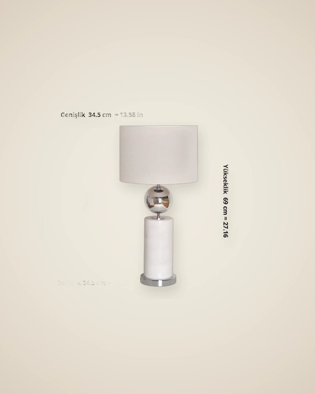 Elite-Lampenschirm aus rostfreiem Marmor – luxuriös, modern und Körperlänge 69 cm | TUTA — TUTA — 3