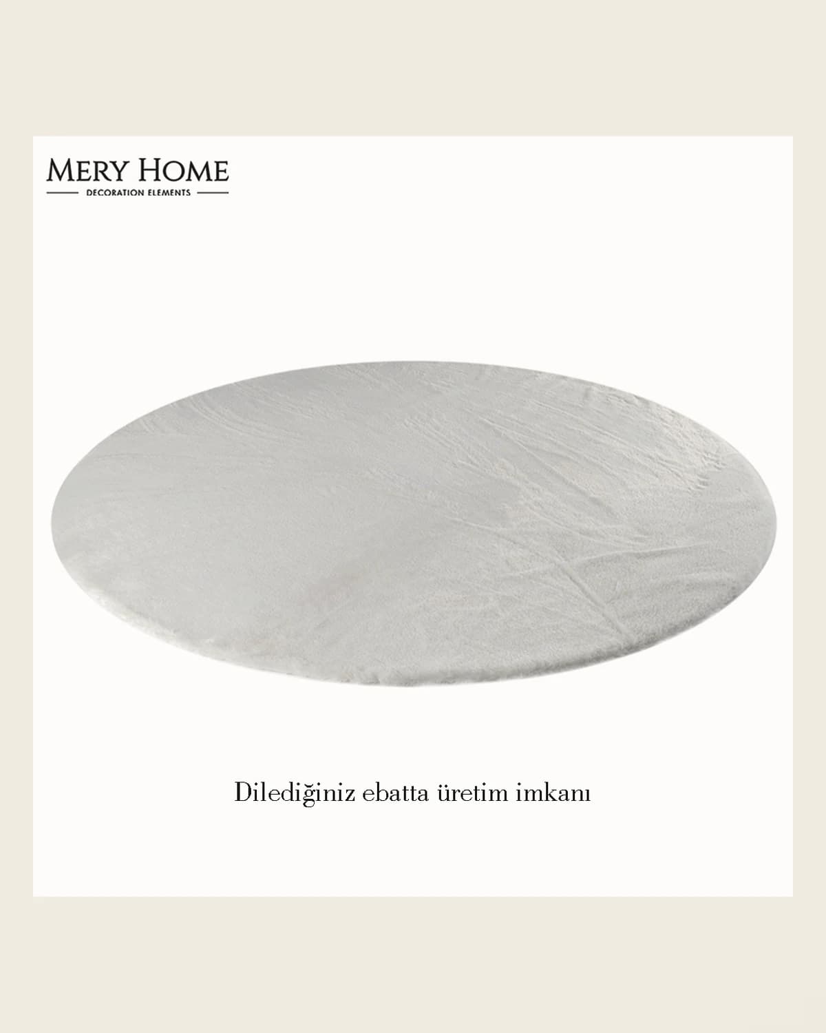 Weißer Fleece-Teppich aus künstlichem Kaninchenfell — TUTA — 2