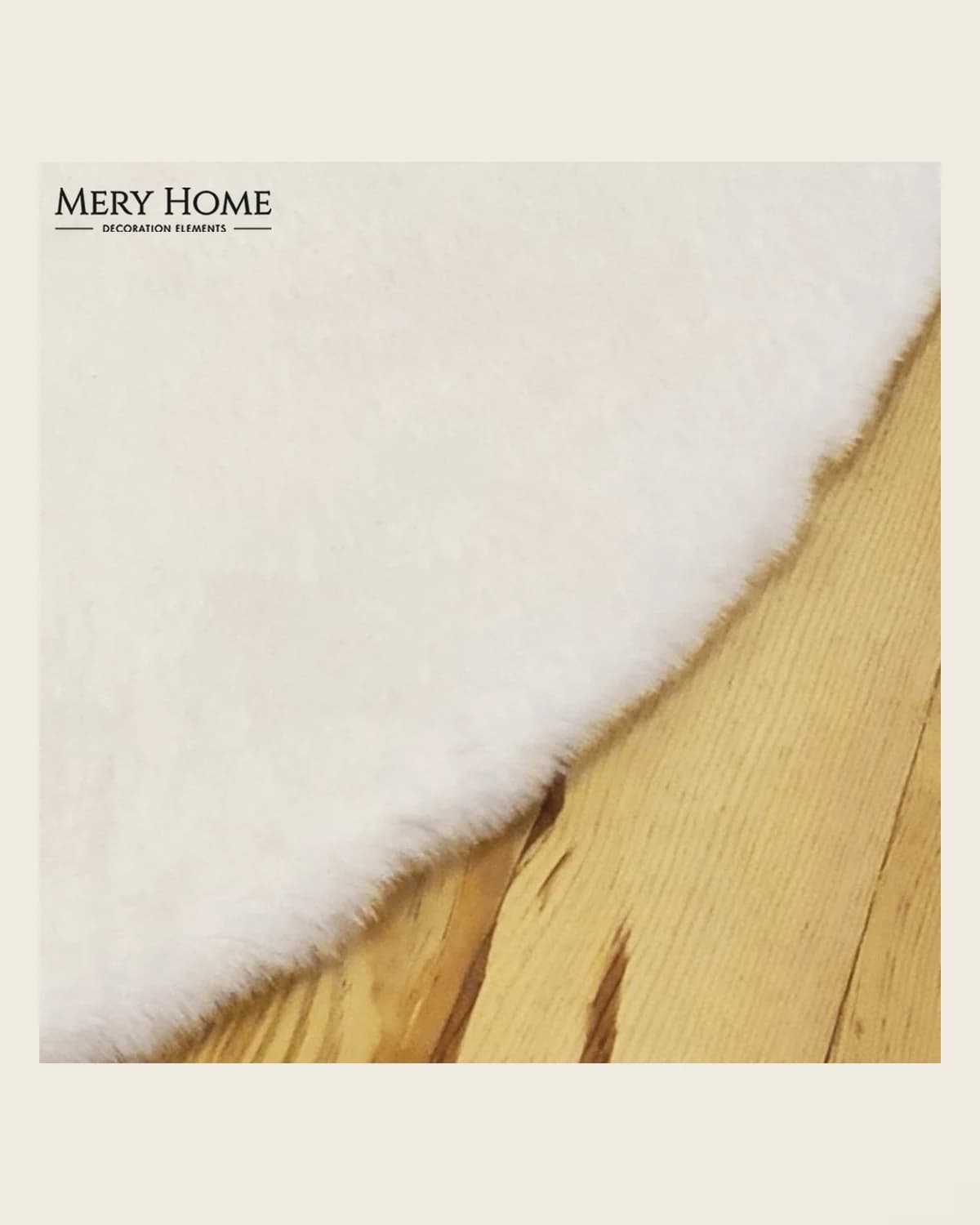 Weißer Fleece-Teppich aus künstlichem Kaninchenfell — TUTA — 4