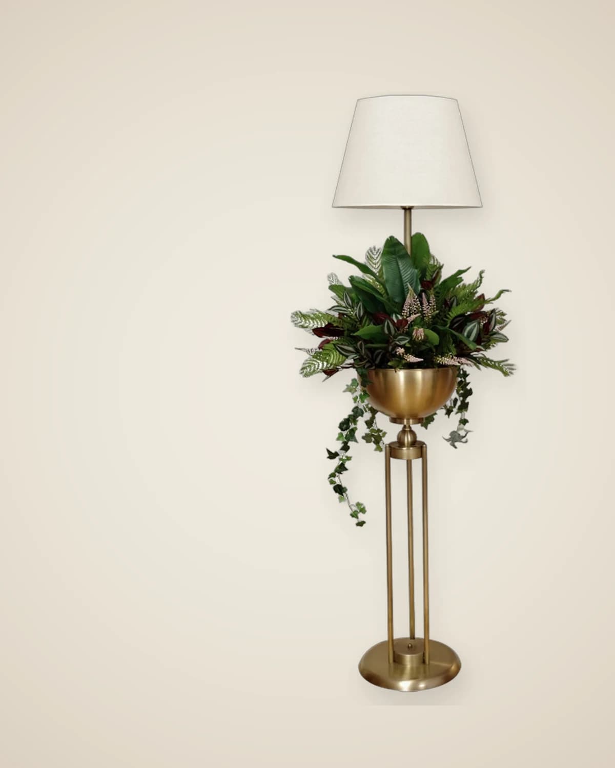 Florist Luxus-Deko-Stehlampe in Antikgold (Blume im Lieferumfang enthalten) — TUTA — 2