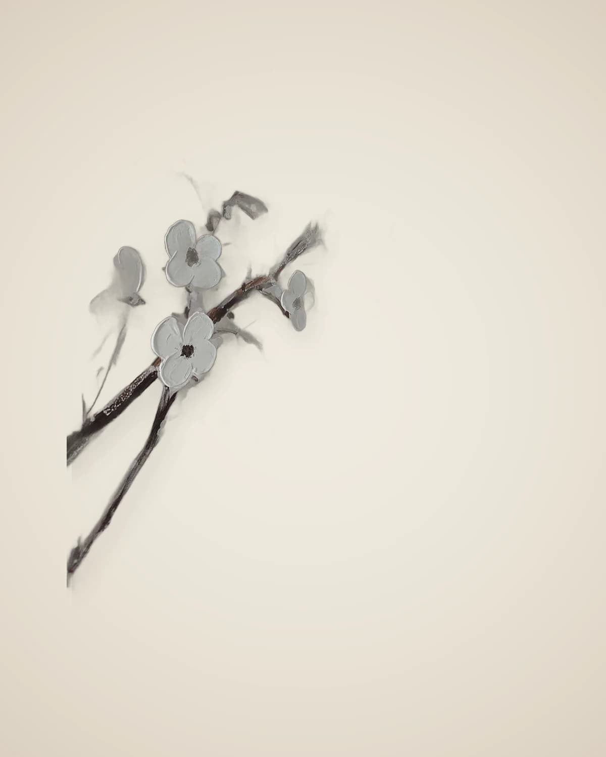 Blume der Erde – Strukturiertes modernes abstraktes Wohnzimmer-Ölgemälde 100 x 100 cm — TUTA — 5