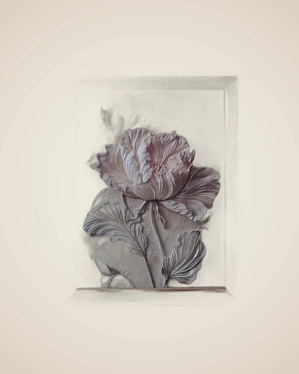 Geprägtes dekoratives Gemälde mit Blumenstruktur — TUTA — 2