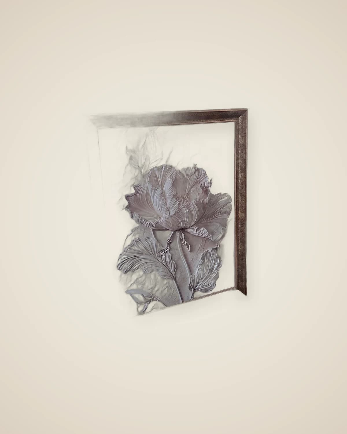 Geprägtes dekoratives Gemälde mit Blumenstruktur — TUTA — 3