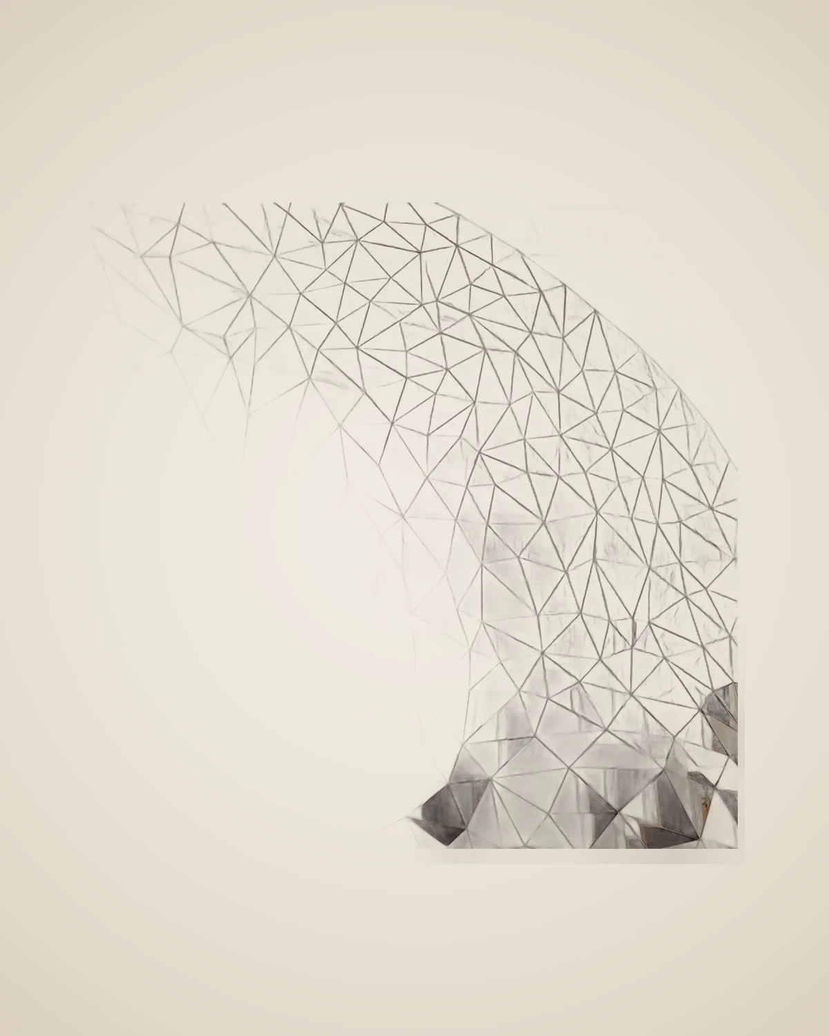 GeoSphere Roségoldfarbenes, geometrisch geformtes, modernes Wandpaneel, 100 cm — TUTA — 5