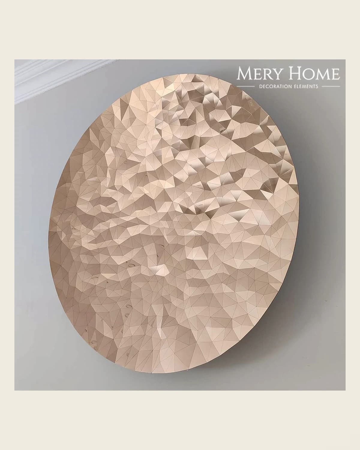 GeoSphere Roségoldfarbenes, geometrisch geformtes, modernes Wandpaneel, 100 cm — TUTA — 6