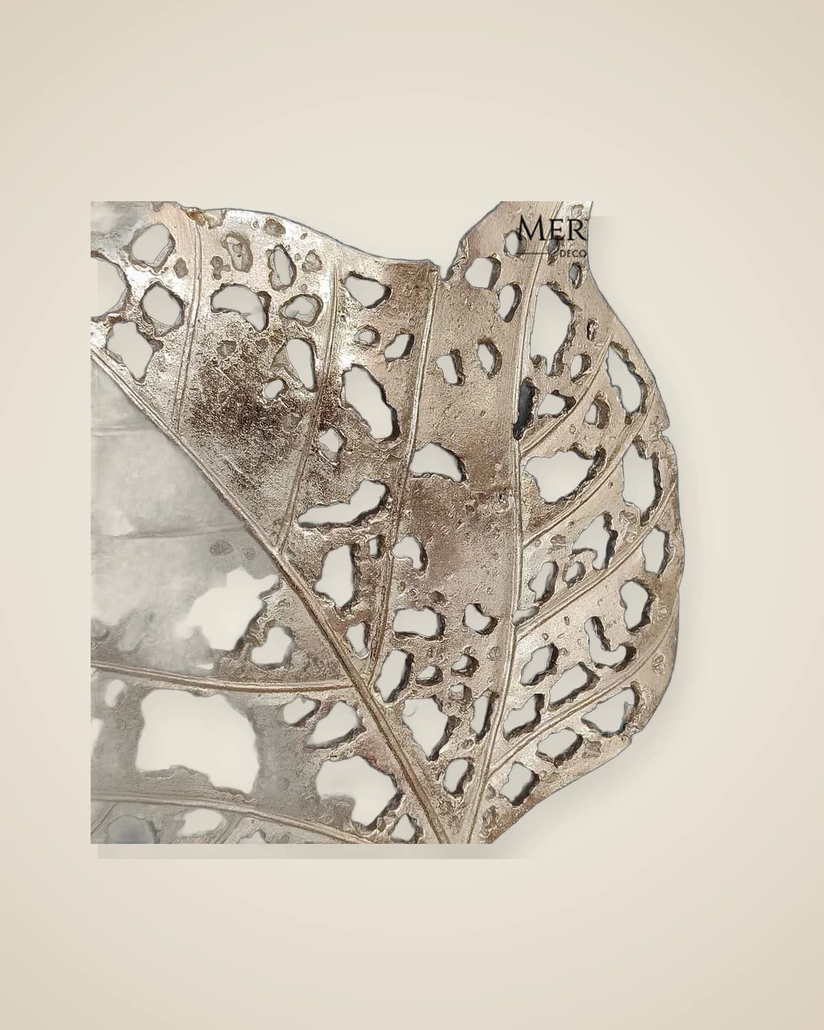 Gold Color Decorative Leaf Wall Object – 42x48 cm — TUTA — 5