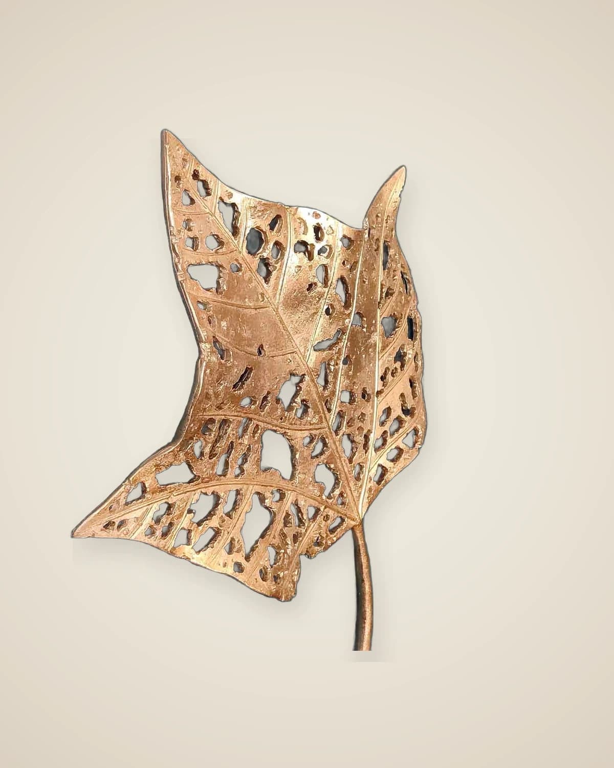 Gold Color Decorative Leaf Wall Object – 42x48 cm — TUTA — 6