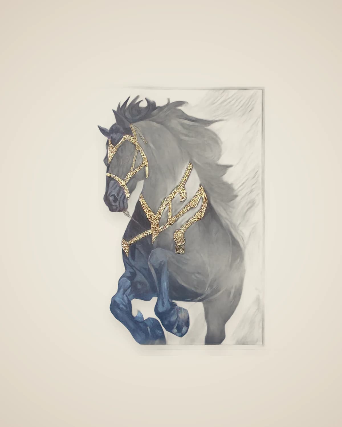 Dekoratives Gemälde „Goldener Galopp“. — TUTA — 2