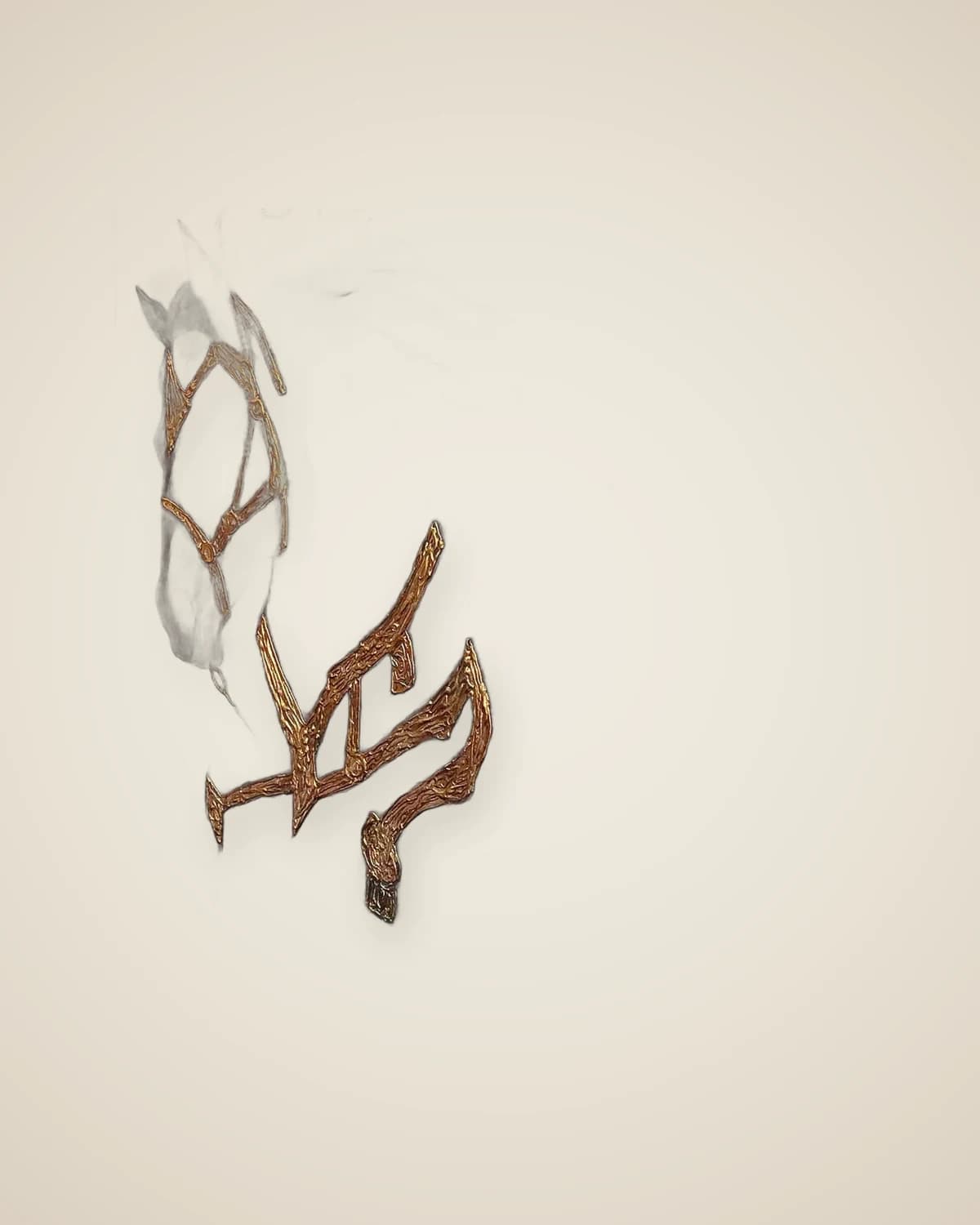 Dekoratives Gemälde „Goldener Galopp“. — TUTA — 3